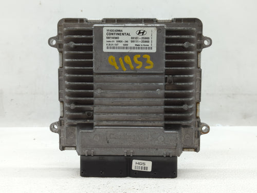 2011-2014 Hyundai Sonata PCM Engine Computer ECU ECM PCU OEM P/N:39101-2G663 Fits 2011 2012 2013 2014 OEM Used Auto Parts