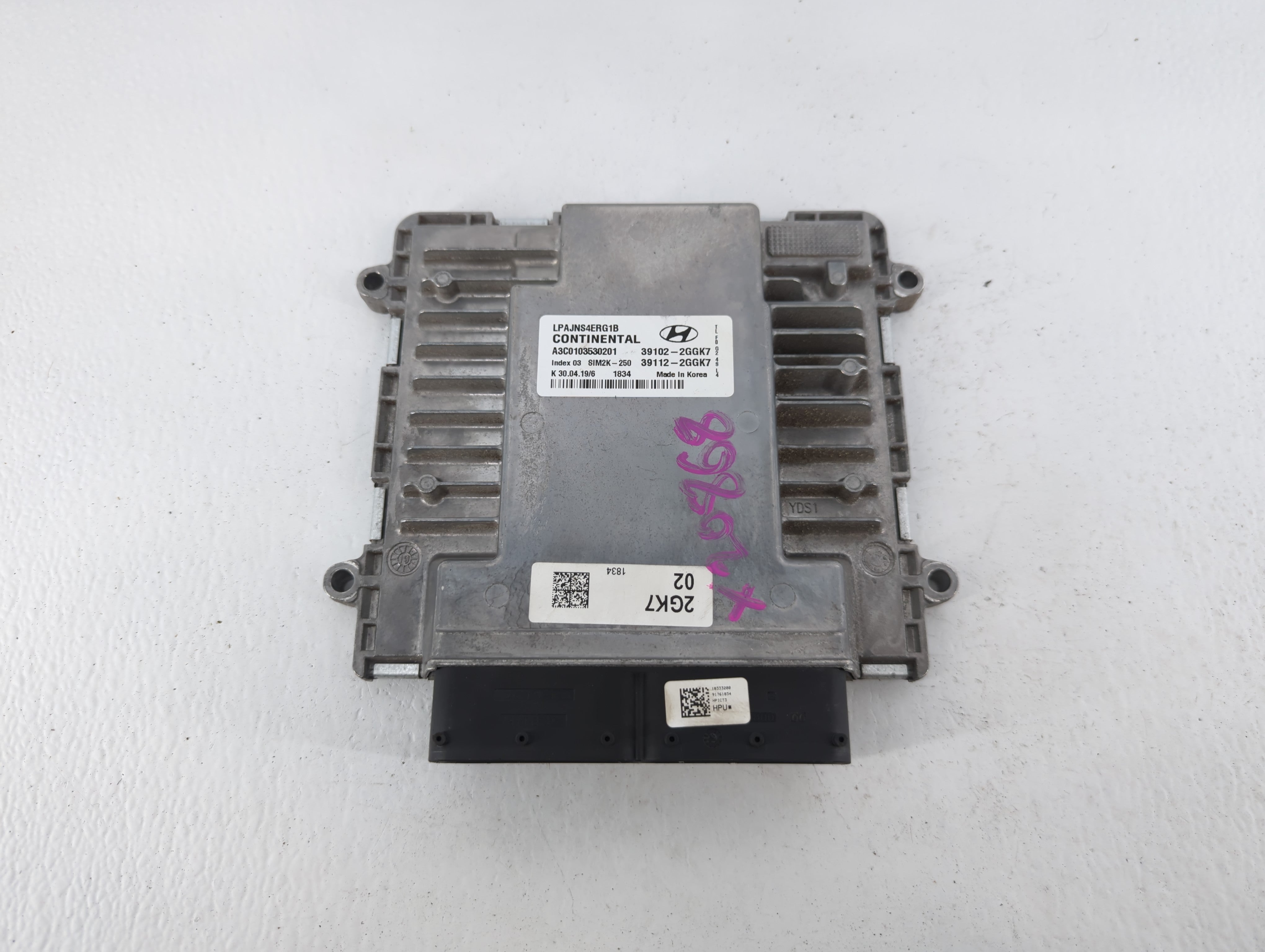 2018-2019 Hyundai Sonata PCM Engine Control Computer ECU ECM PCU OEM P/N:39112-2GGK5 39102-2GGK5, 39112-2GGK7 Fits Fits 2018 2019 OEM Used Auto Parts - Oemusedautoparts1.com