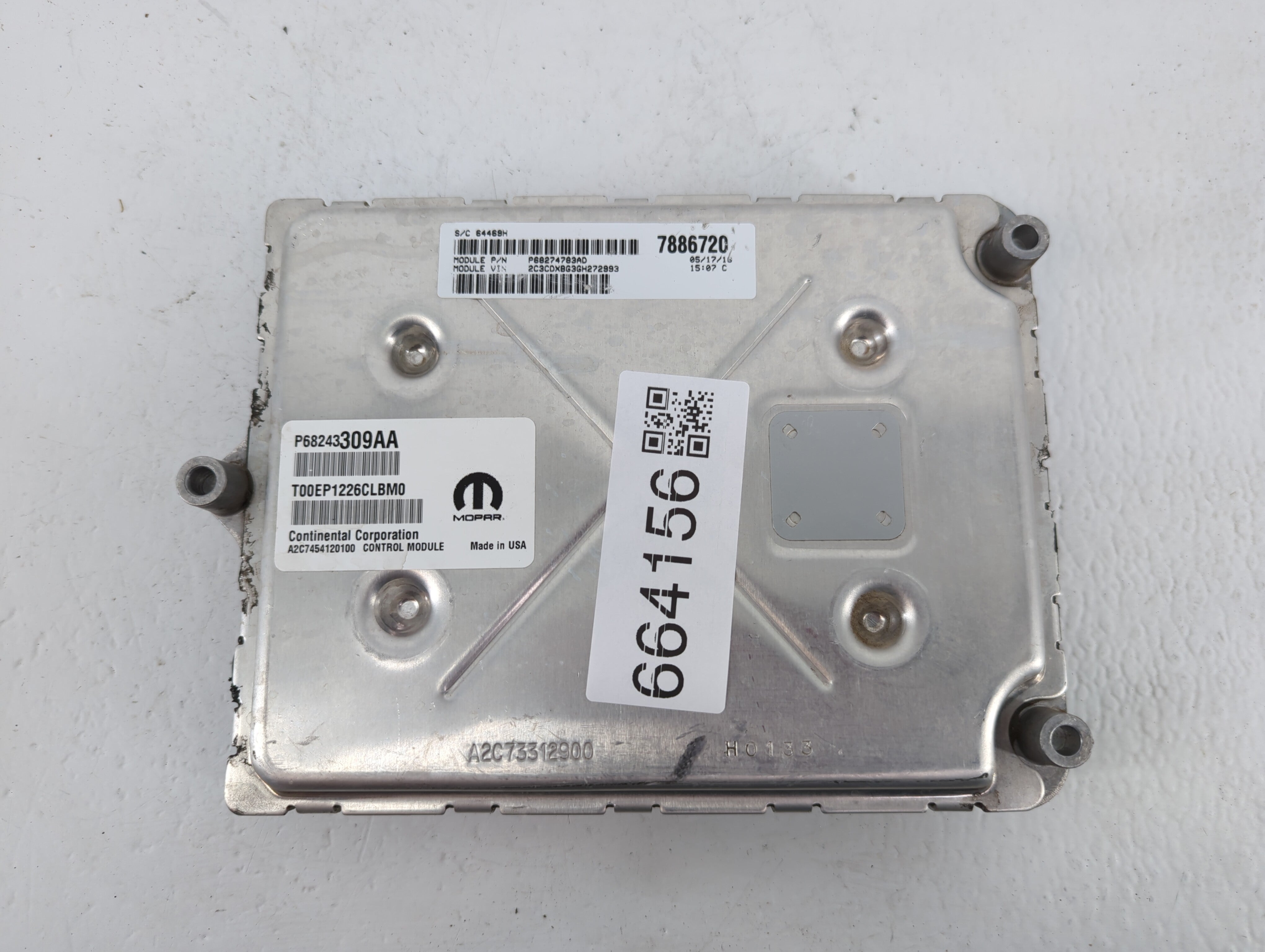 2016-2017 Dodge Charger PCM Engine Control Computer ECU ECM PCU OEM P/N:P68274783AD P68243309AA Fits Fits 2016 2017 OEM Used Auto Parts - Oemusedautoparts1.com