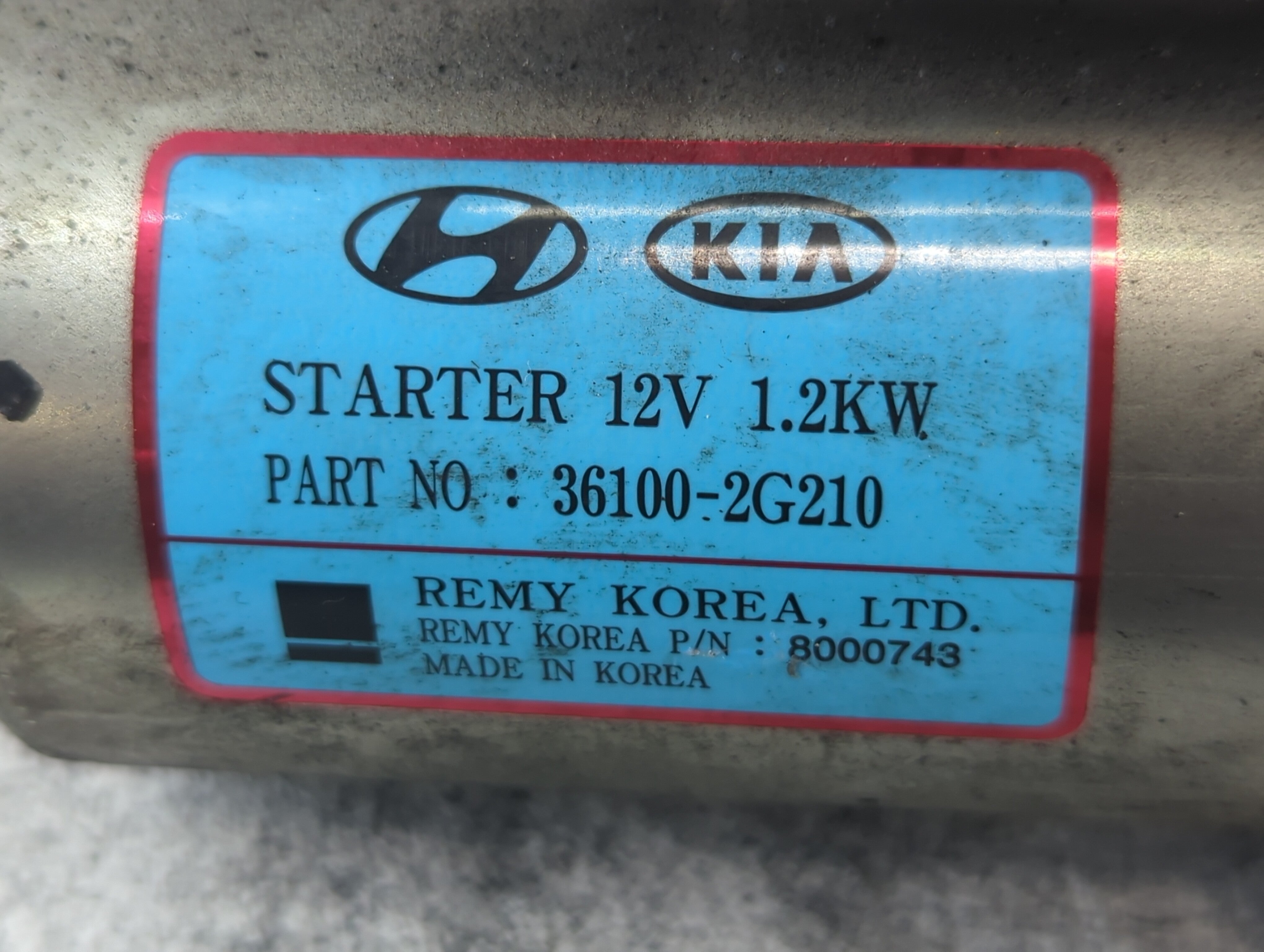 2016 Hyundai Sonata Car Starter Motor Solenoid OEM P/N:36100-2G210 Fits OEM Used Auto Parts - Oemusedautoparts1.com