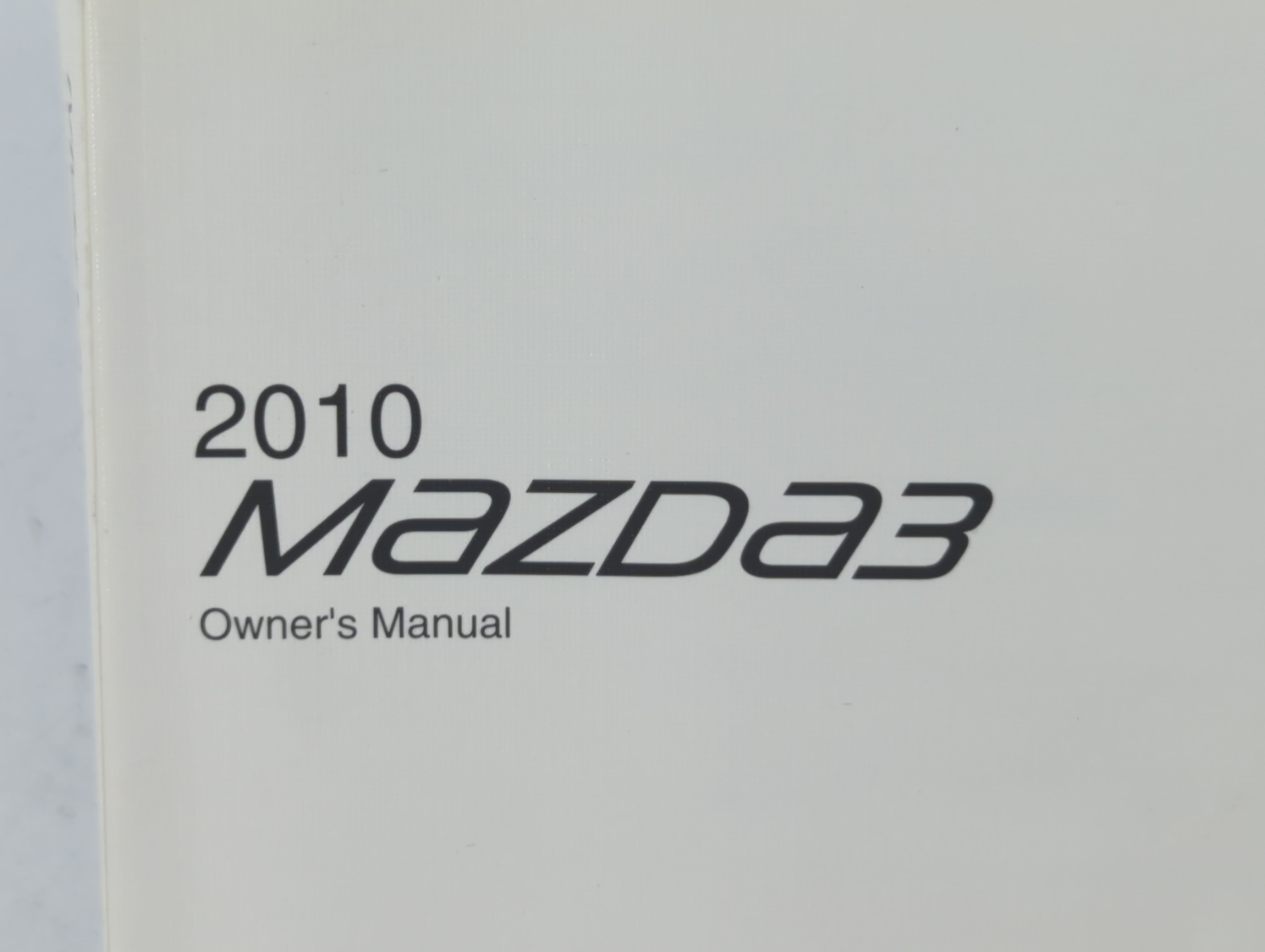2010 Mazda 3 Owners Manual Book Guide P/N:9999-95-038C-10R4 OEM Used Auto Parts - Oemusedautoparts1.com