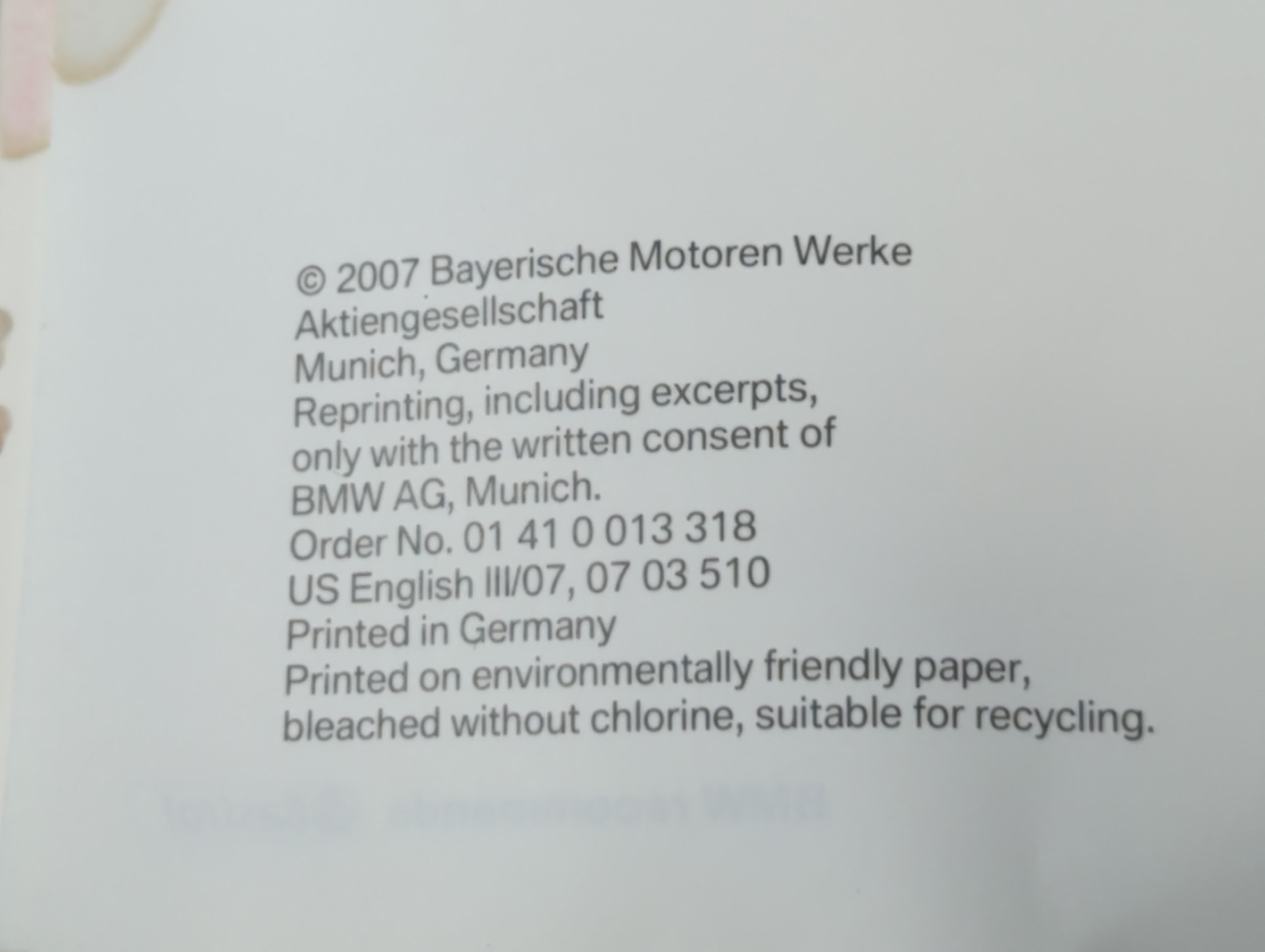 2007 Bmw X5 Owners Manual Book Guide OEM Used Auto Parts - Oemusedautoparts1.com