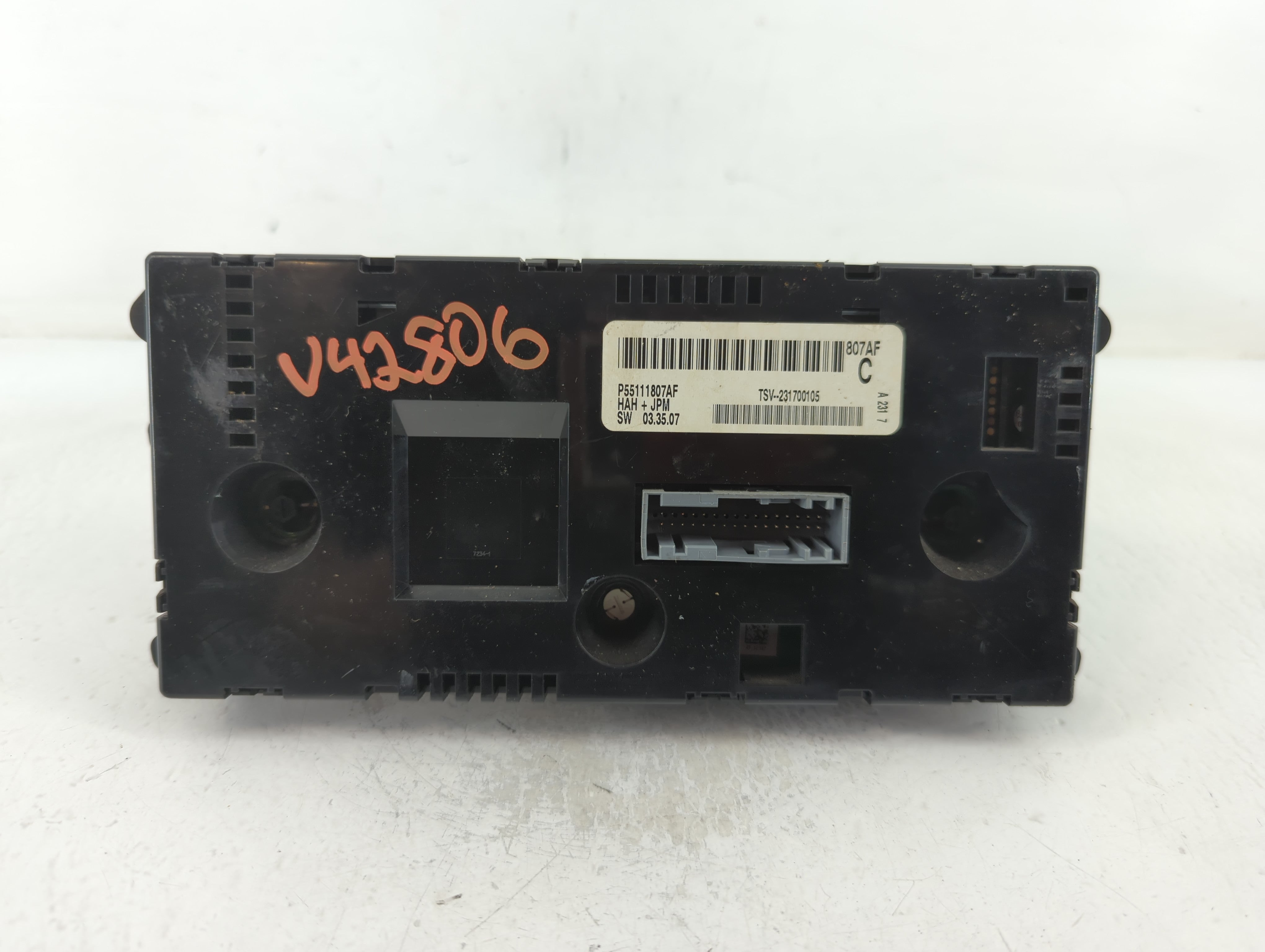 2008 Dodge Caravan Climate Control Module Temperature AC/Heater Replacement P/N:TSV-231700105 P55111807AF Fits Fits 2009 2010 OEM Used Auto Parts - Oemusedautoparts1.com