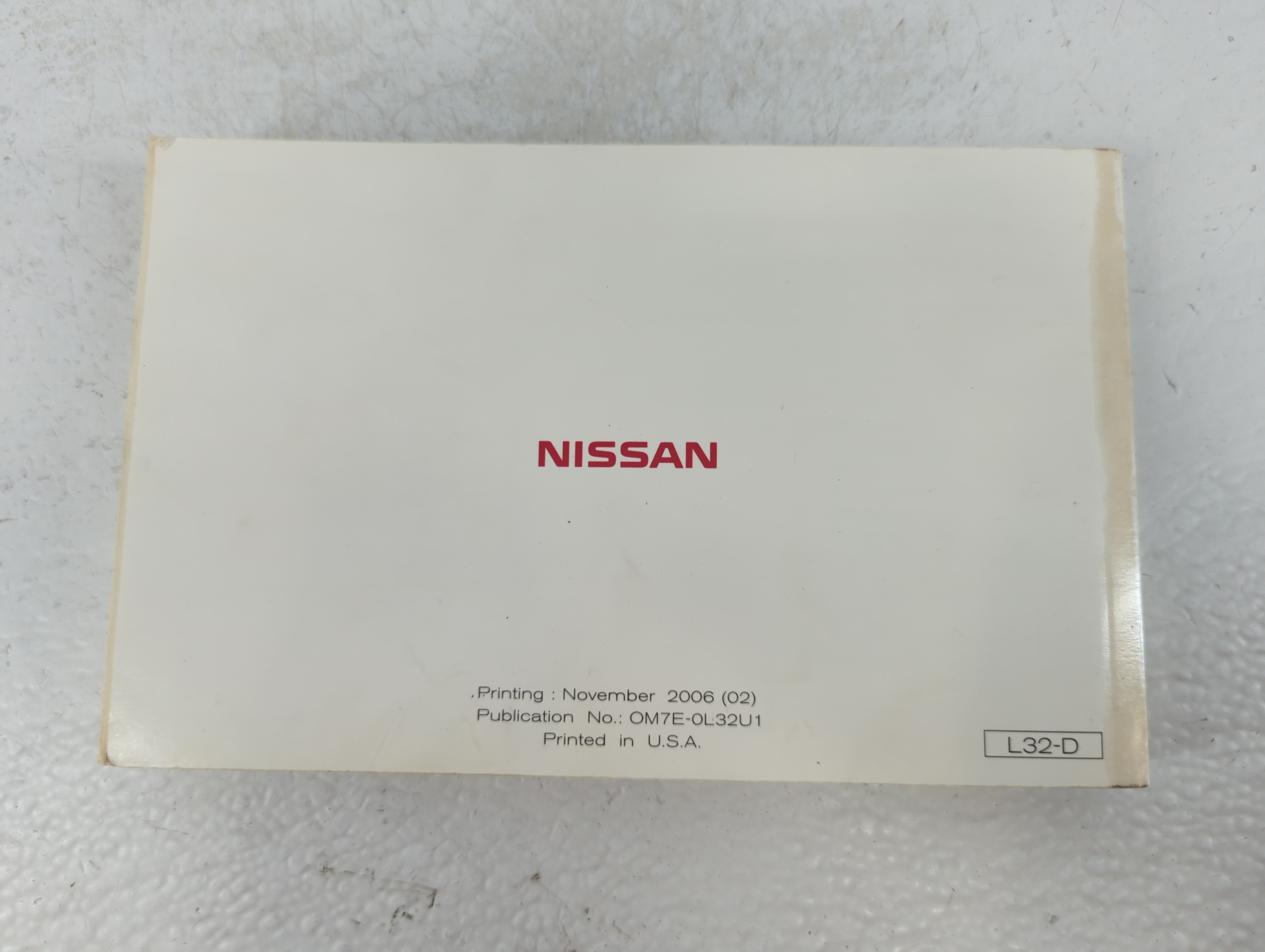 2007 Nissan Altima Owners Manual Book Guide OEM Used Auto Parts - Oemusedautoparts1.com