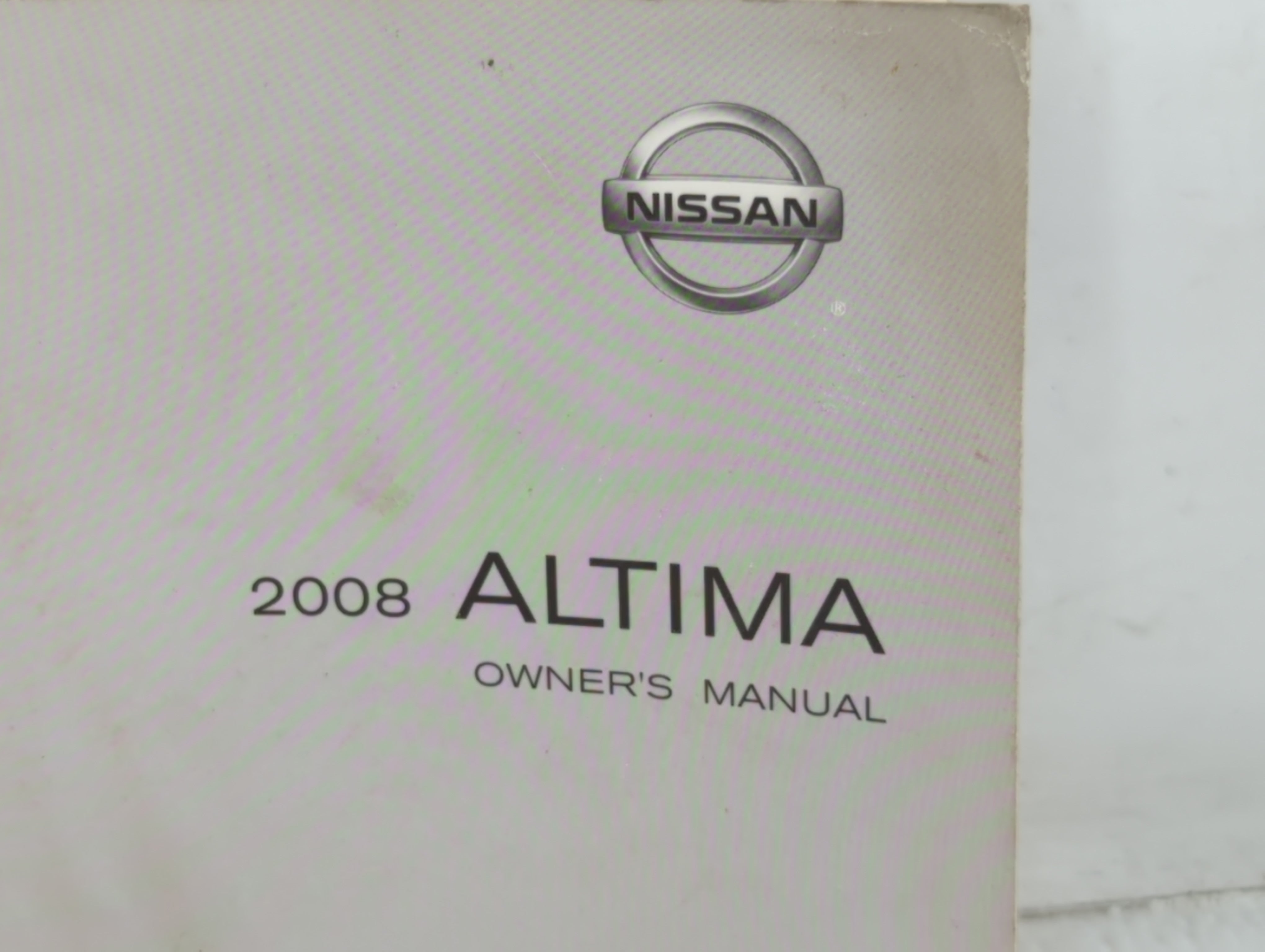 2008 Nissan Altima Owners Manual Book Guide P/N:OM8E-0L32U3 OEM Used Auto Parts - Oemusedautoparts1.com