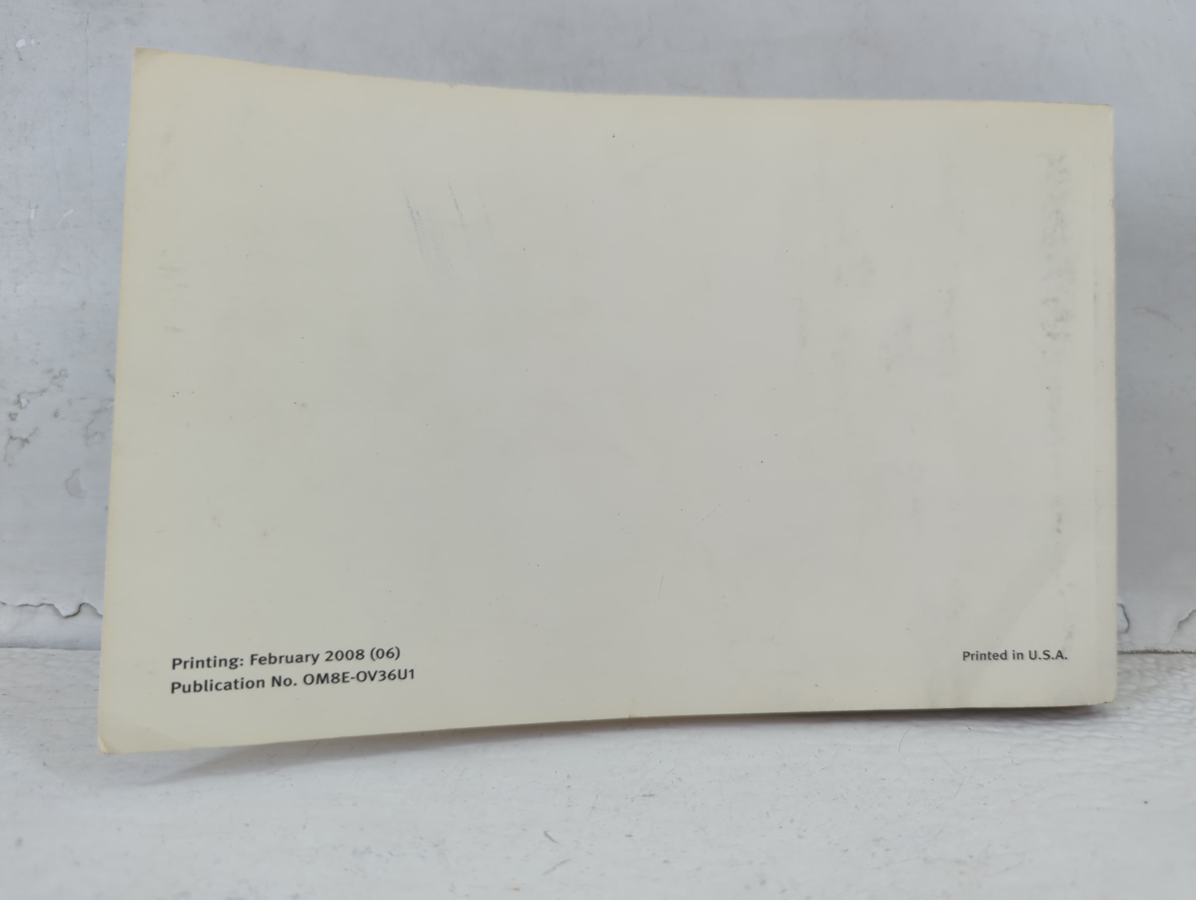 2008 Infiniti G35 Owners Manual Book Guide P/N:OM8E-OV36U1 OEM Used Auto Parts - Oemusedautoparts1.com
