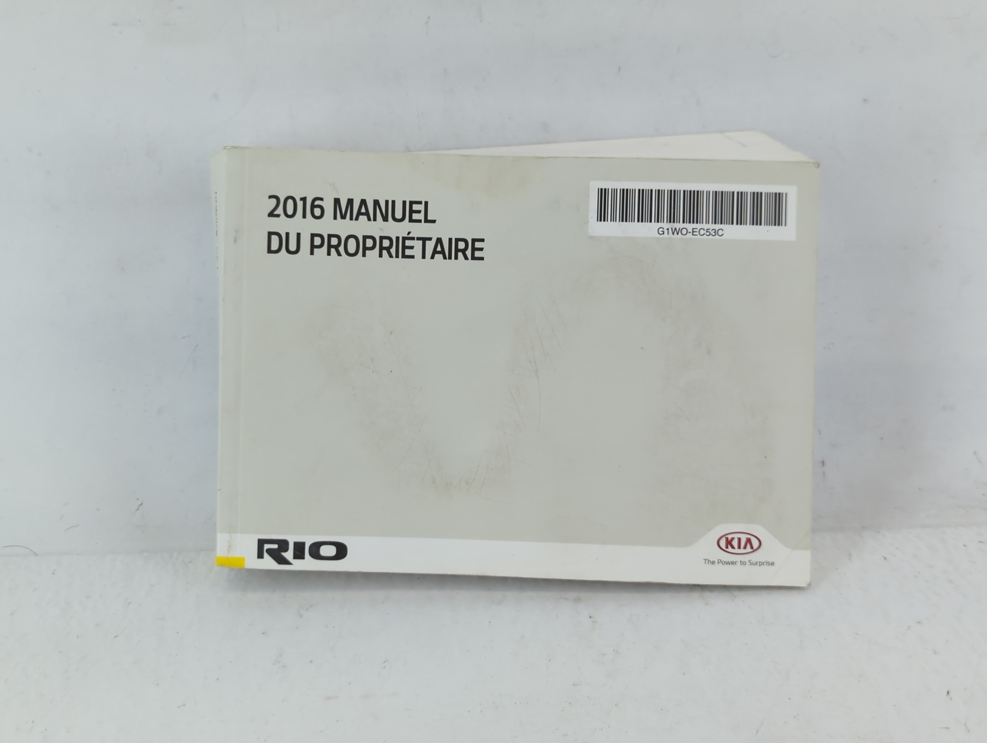 2016 Kia Rio Owners Manual Book Guide P/N:G1WO-EC53C OEM Used Auto Parts - Oemusedautoparts1.com