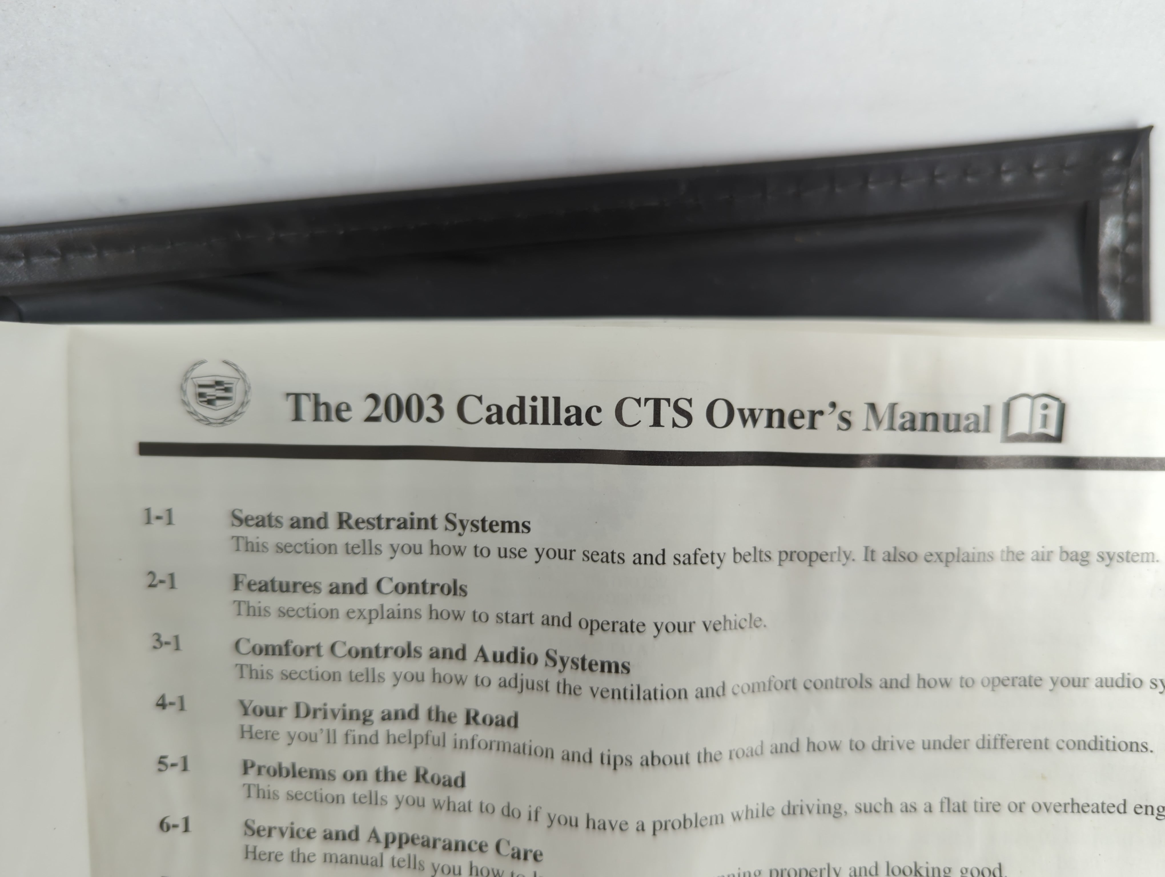 2003 Cadillac Cts Owners Manual Book Guide OEM Used Auto Parts - Oemusedautoparts1.com