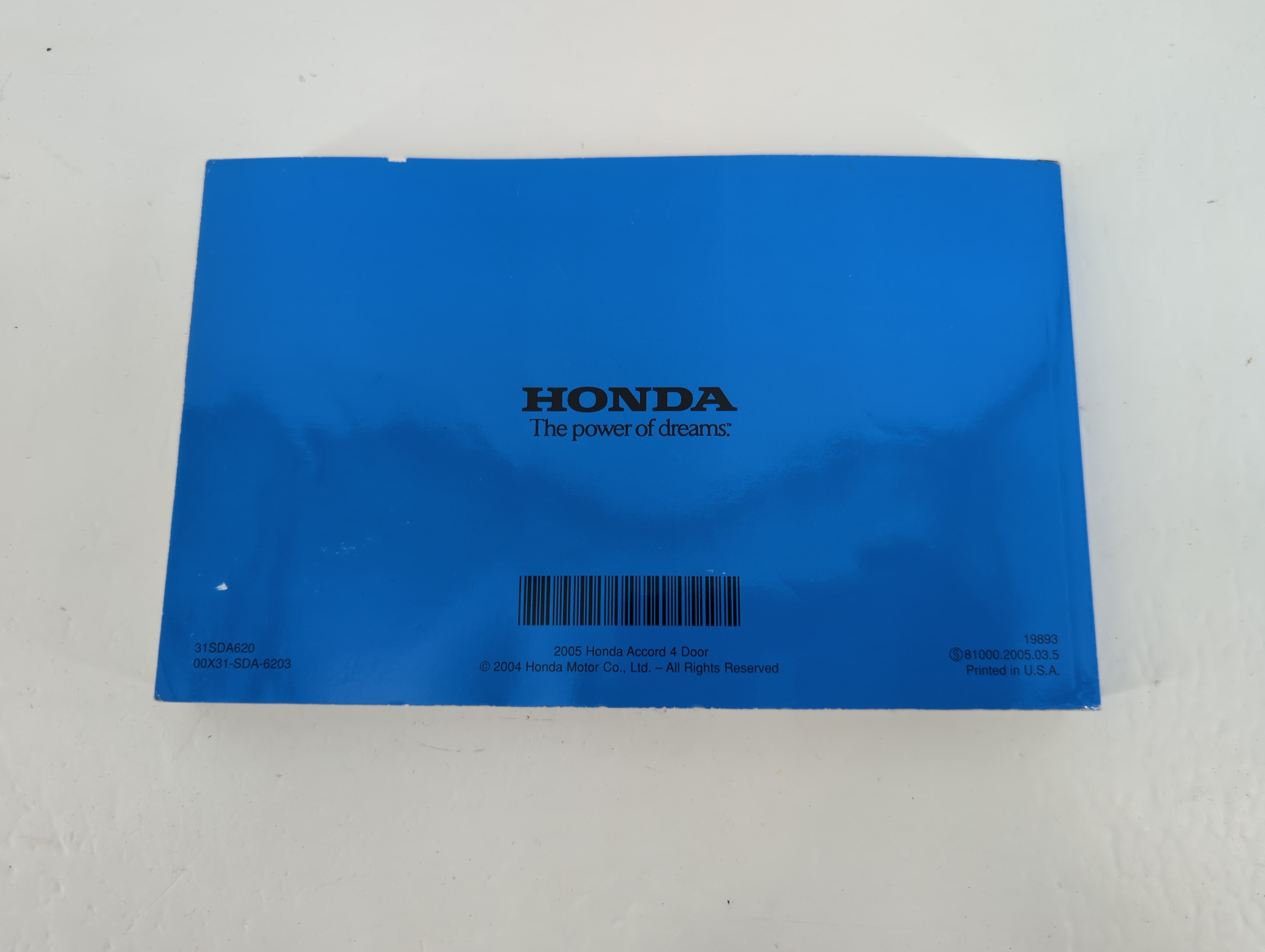 2005 Honda Accord Owners Manual Book Guide P/N:31SDA620 00X31-SDA-6203 OEM Used Auto Parts - Oemusedautoparts1.com