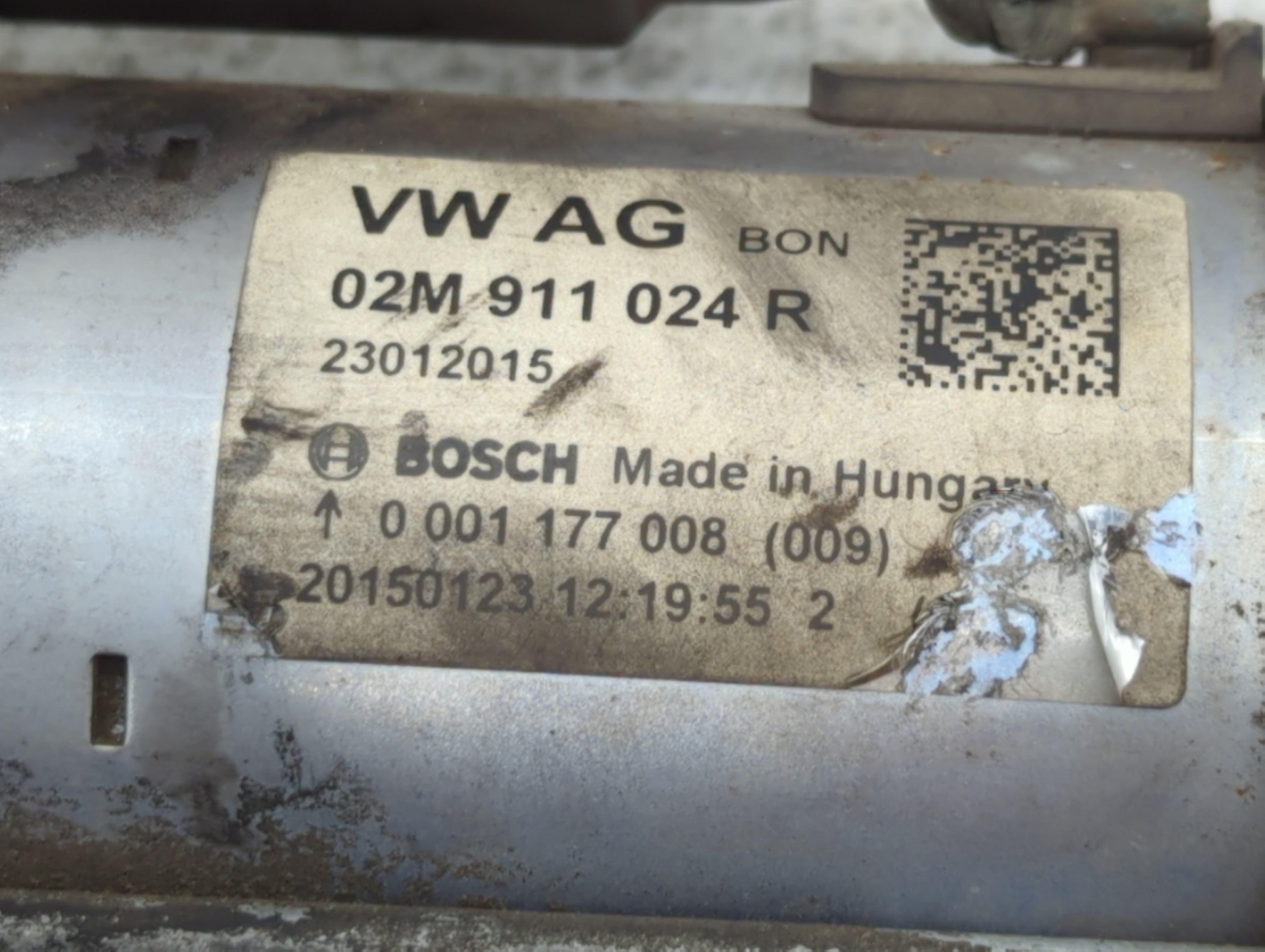 2014-2020 Volkswagen Passat Car Starter Motor Solenoid OEM P/N:15072016 02M 911 024 R Fits OEM Used Auto Parts - Oemusedautoparts1.com