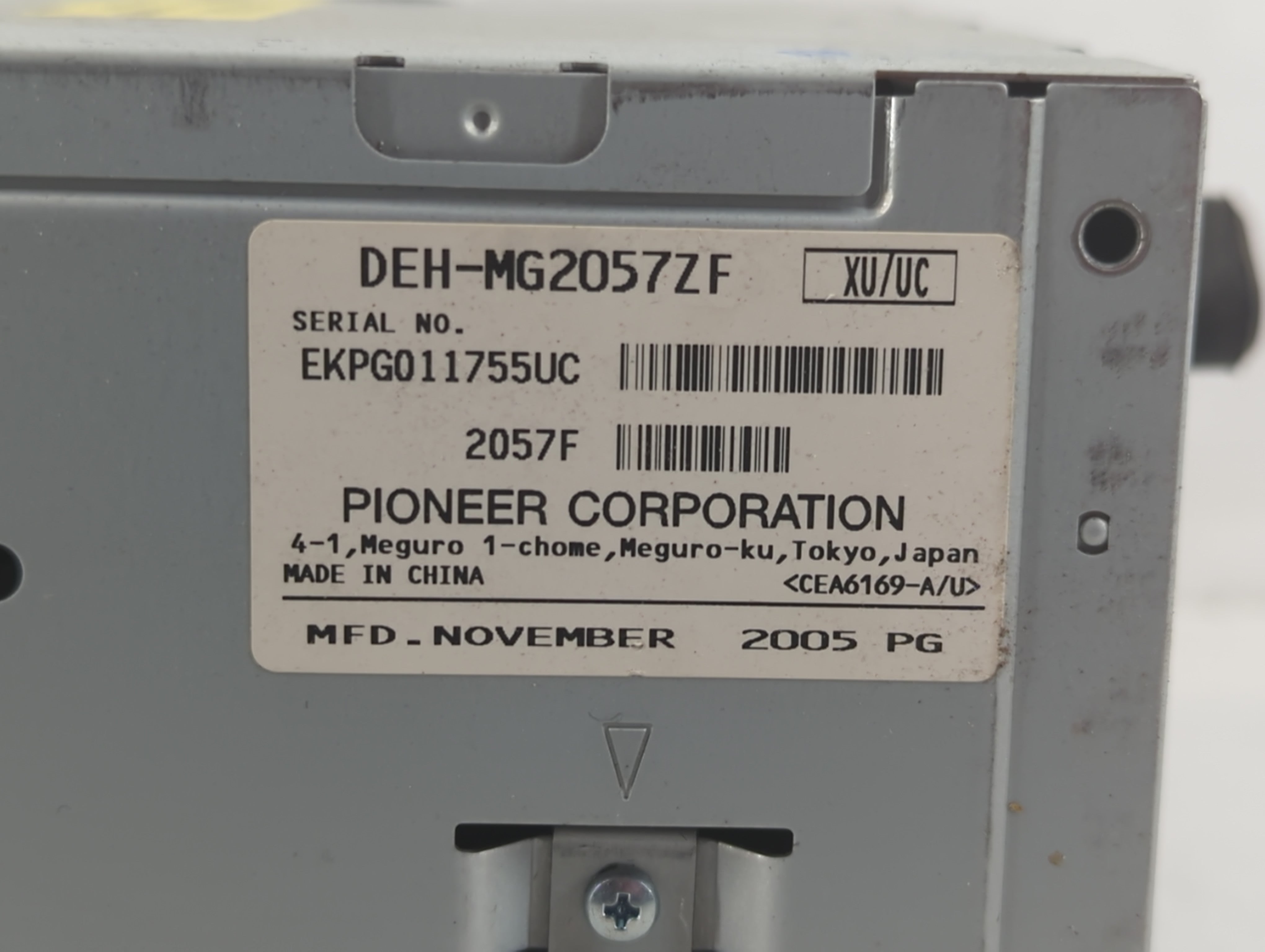 2006 Lincoln Zephyr Radio AM FM Cd Player Receiver Replacement P/N:DEH-MG2057ZF Fits OEM Used Auto Parts - Oemusedautoparts1.com