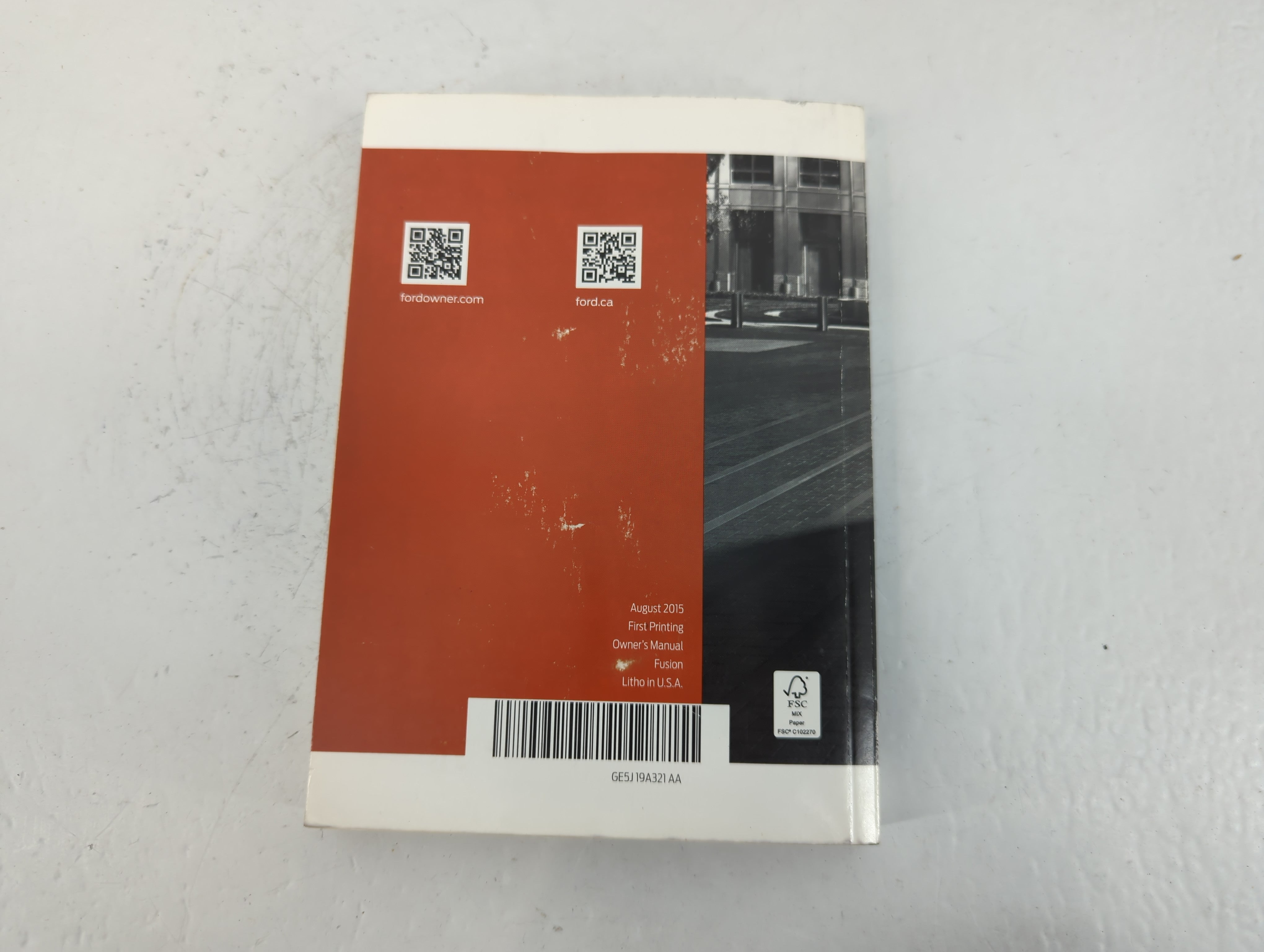 2016 Ford Fusion Owners Manual Book Guide P/N:GE5J 19A321 AA OEM Used Auto Parts - Oemusedautoparts1.com
