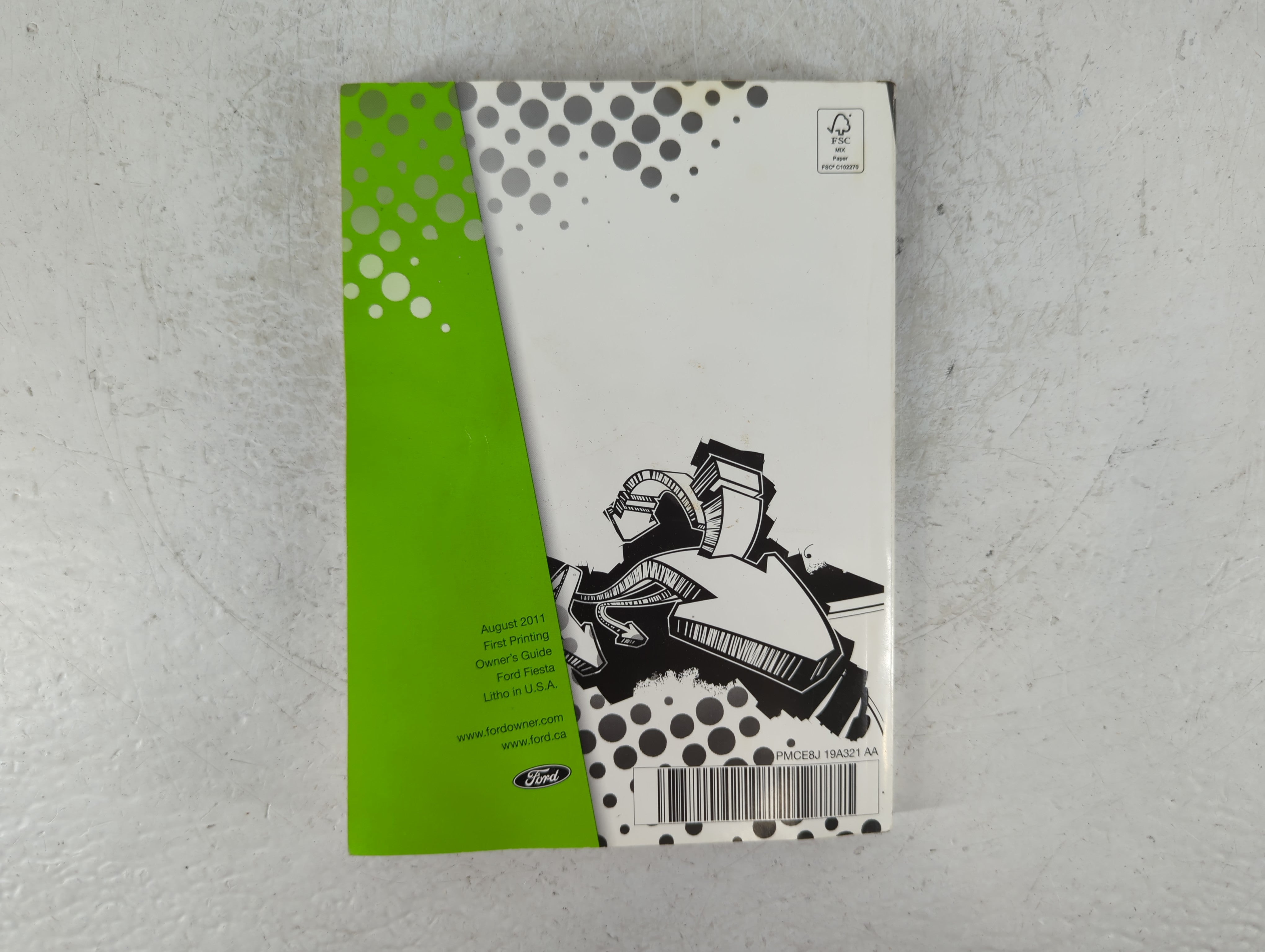 2012 Ford Fiesta Owners Manual Book Guide P/N:PMCE8J 19A321 AA OEM Used Auto Parts - Oemusedautoparts1.com
