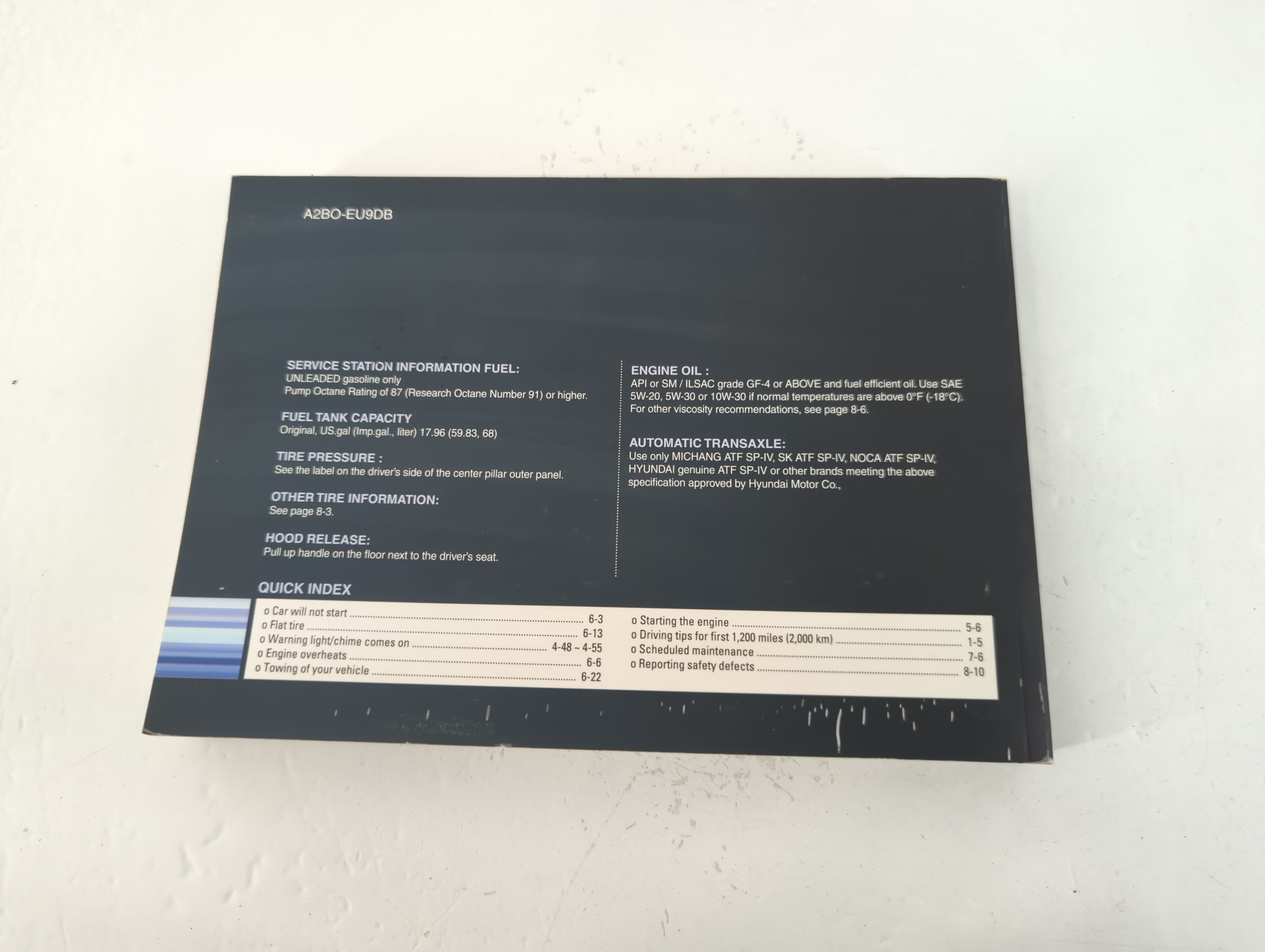 2010 Hyundai Santa Fe Owners Manual Book Guide P/N:A2BO-EU9DB OEM Used Auto Parts - Oemusedautoparts1.com