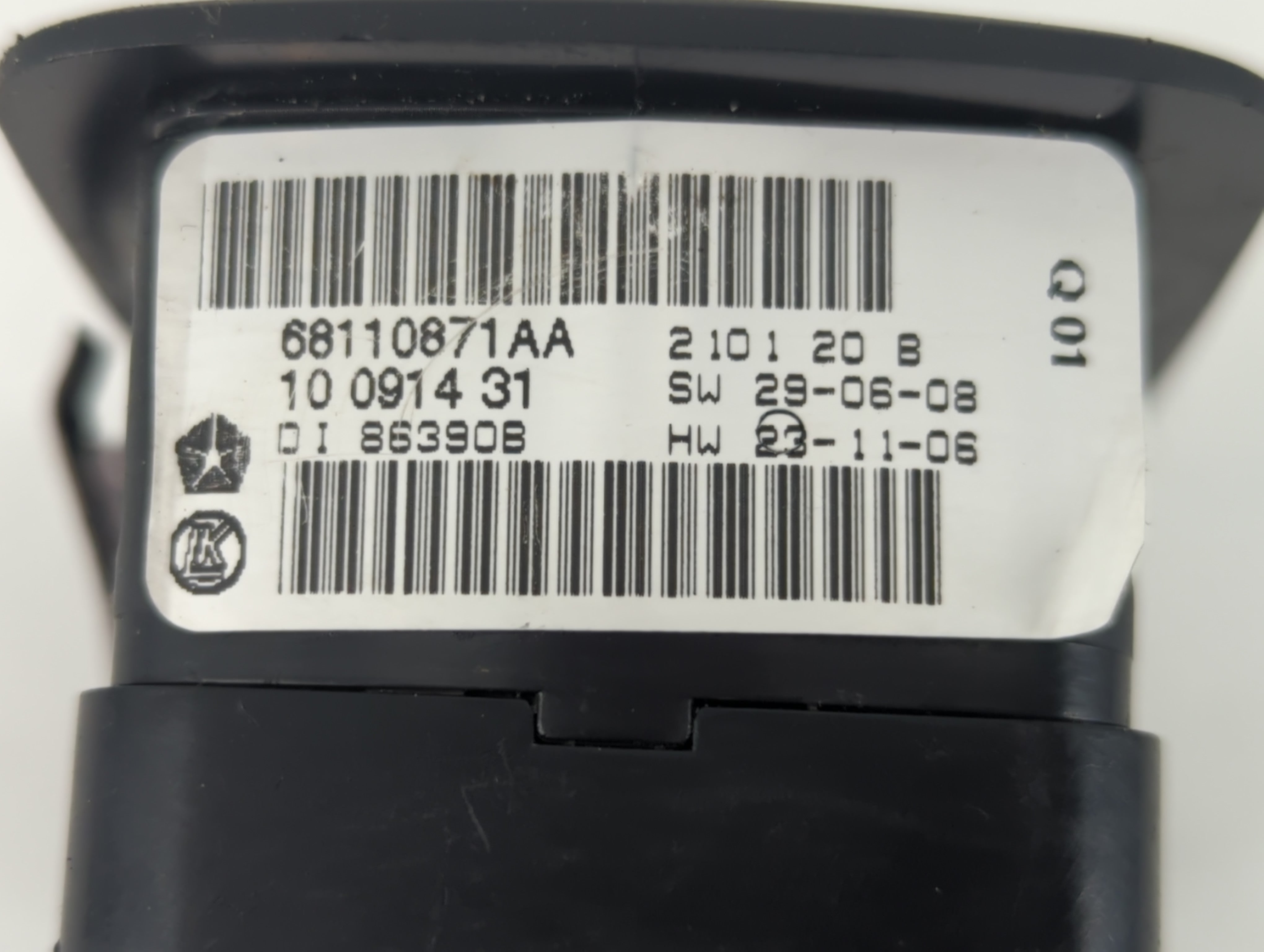 2013 Dodge Caravan Master Power Window Switch Replacement Driver Side Left P/N:68110871AA Fits Fits 2012 2014 2015 2016 OEM Used Auto Parts - Oemusedautoparts1.com