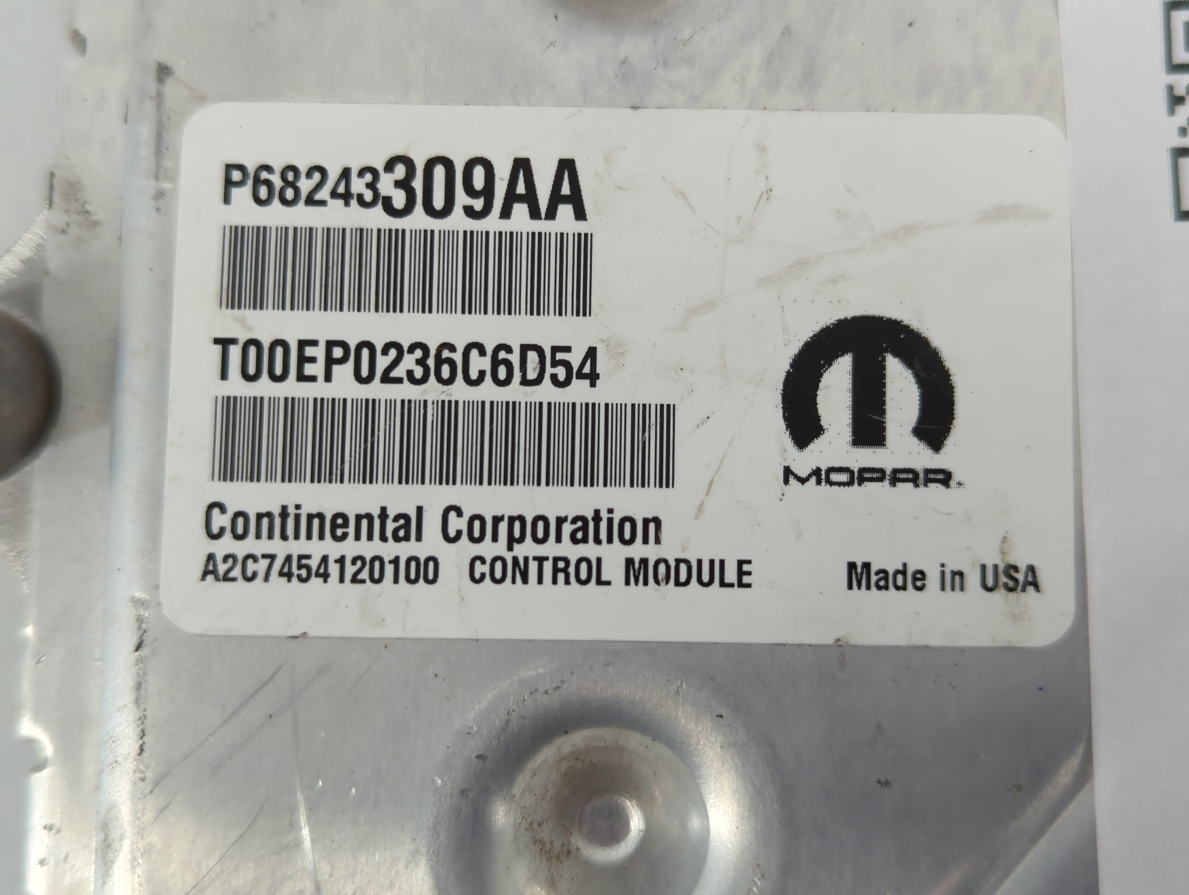 2016-2017 Dodge Charger PCM Engine Control Computer ECU ECM PCU OEM P/N:P68234309AA Fits Fits 2016 2017 OEM Used Auto Parts - Oemusedautoparts1.com