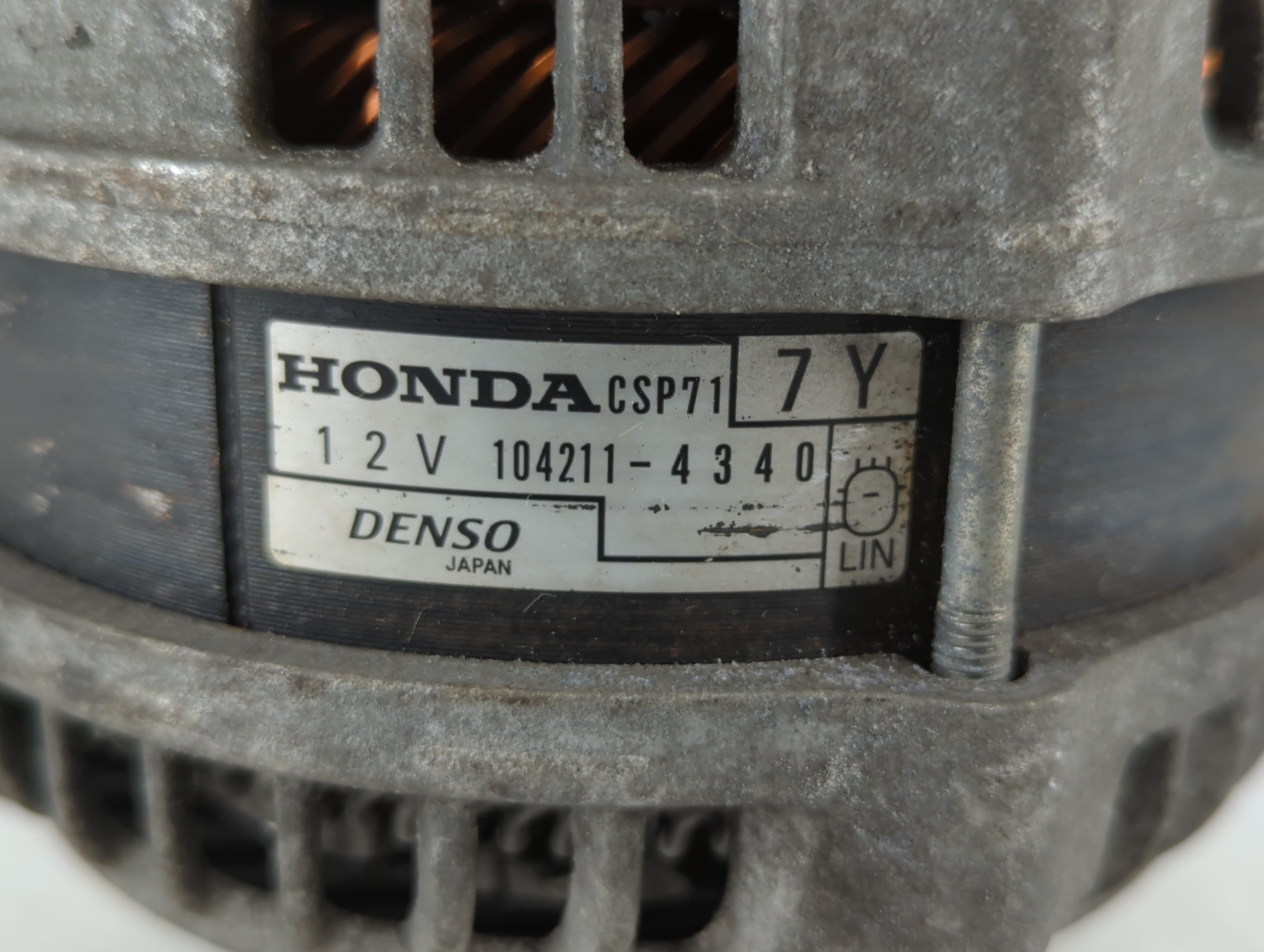2017-2022 Honda Civic Alternator Replacement Generator Charging Assembly Engine OEM P/N:104211-4340 Fits OEM Used Auto Parts - Oemusedautoparts1.com