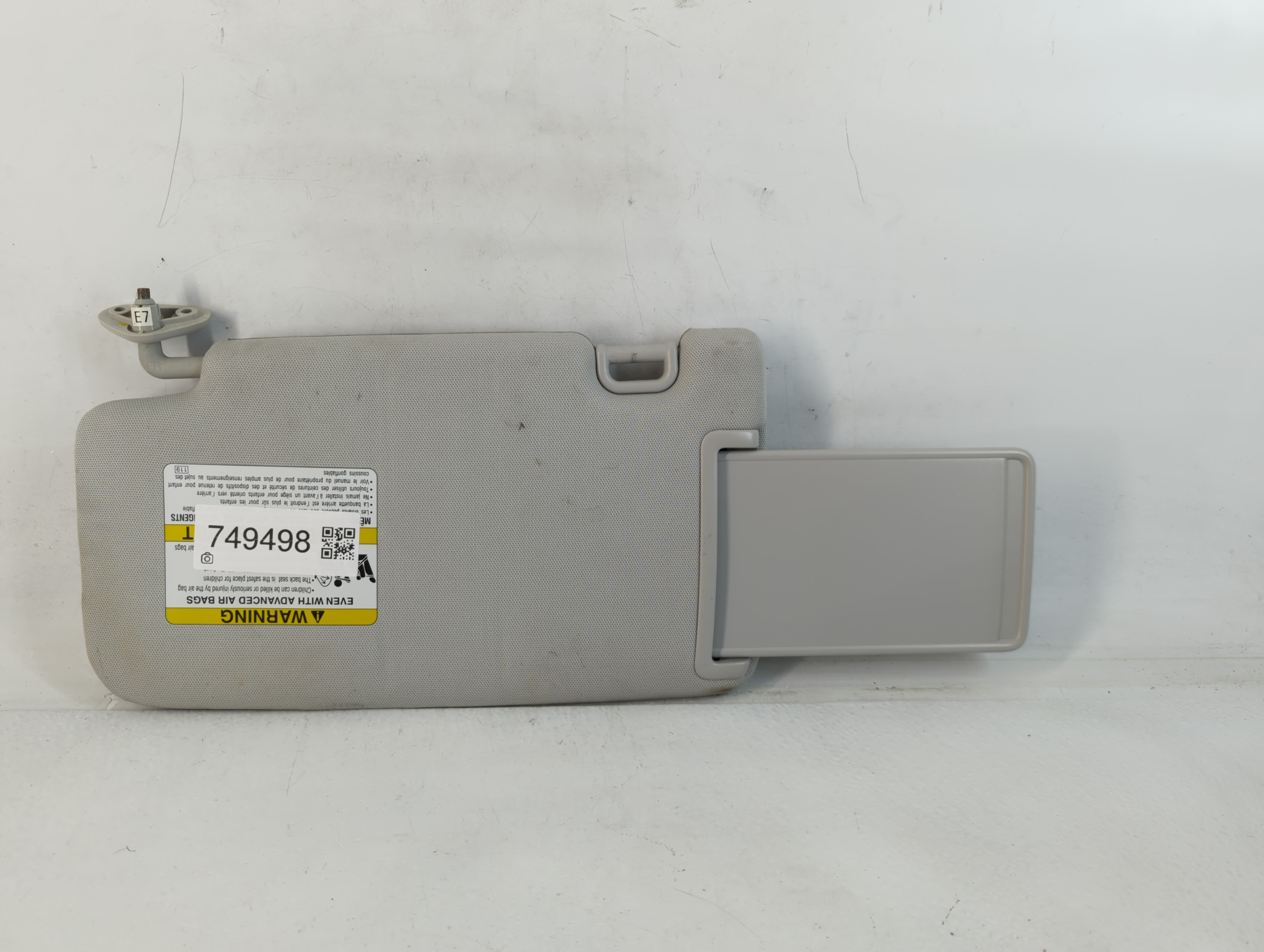 2014 Subaru Forester Sun Visor Shade Replacement Passenger Right Mirror Fits OEM Used Auto Parts - Oemusedautoparts1.com