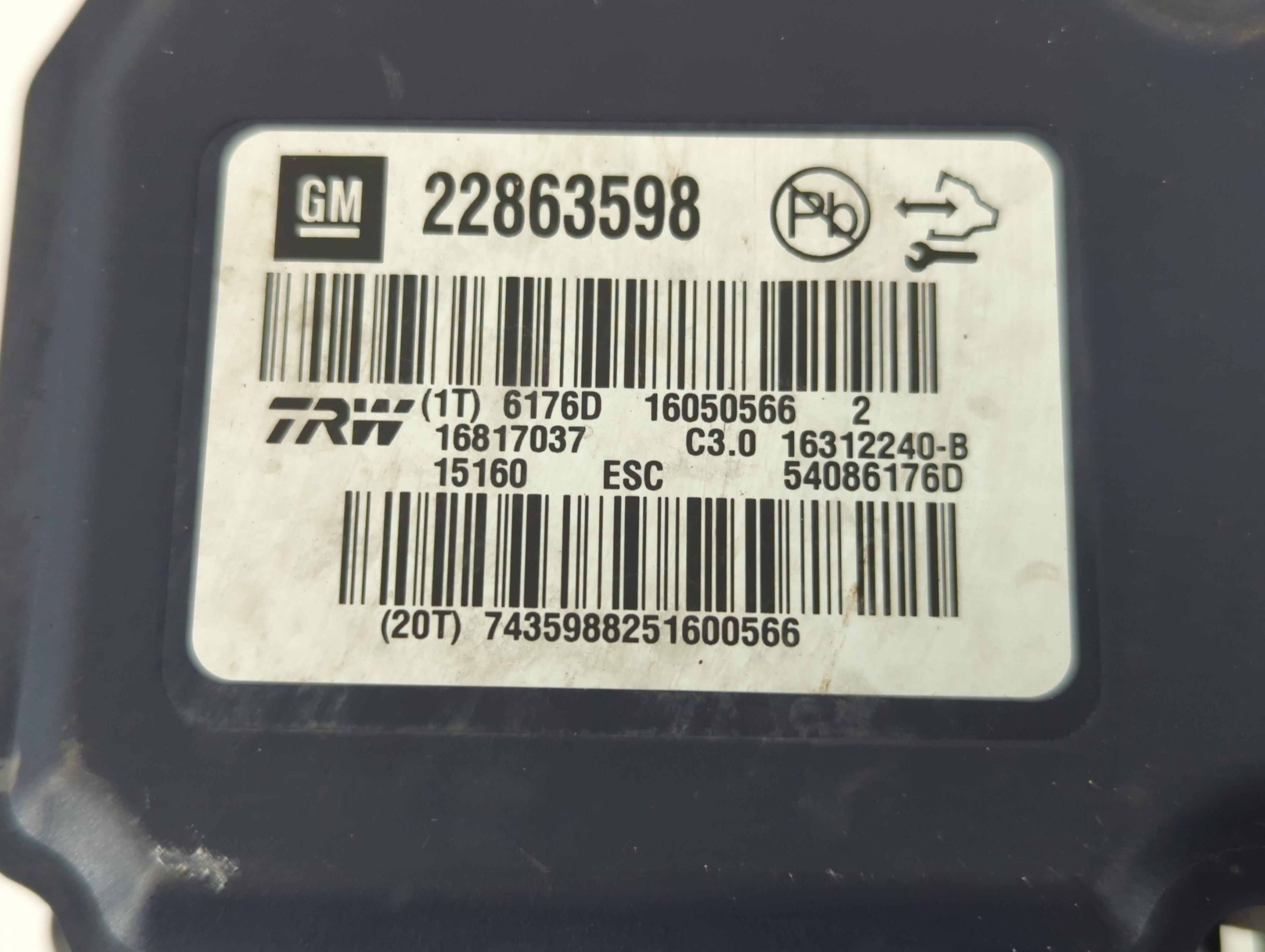 2013-2016 Chevrolet Malibu ABS Pump Control Module Replacement P/N:22863598 Fits Fits 2012 2013 2014 2015 2016 OEM Used Auto Parts - Oemusedautoparts1.com