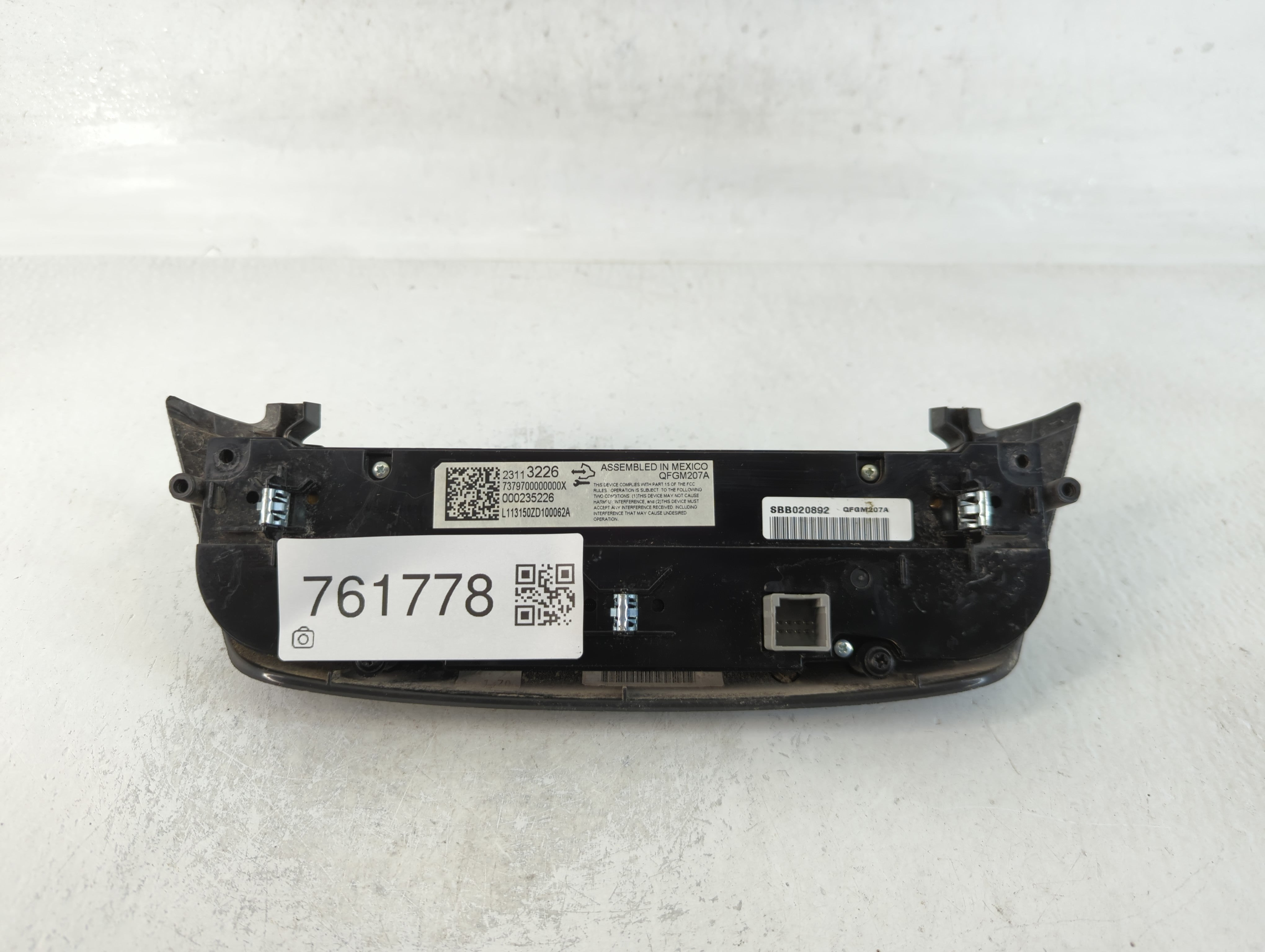 2014 Chevrolet Impala Climate Control Module Temperature AC/Heater Replacement P/N:23113226 Fits OEM Used Auto Parts - Oemusedautoparts1.com
