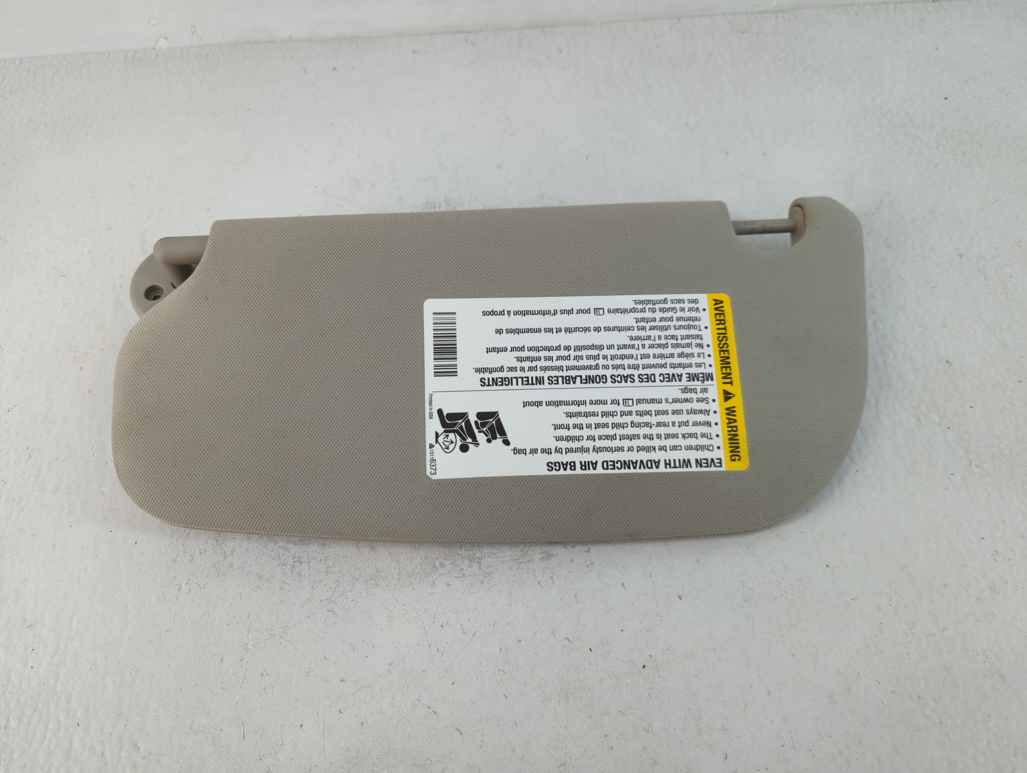 2005-2010 Chevrolet Cobalt Sun Visor Shade Replacement Passenger Right Mirror Fits Fits 2005 2006 2007 2008 2009 2010 OEM Used Auto Parts - Oemusedautoparts1.com