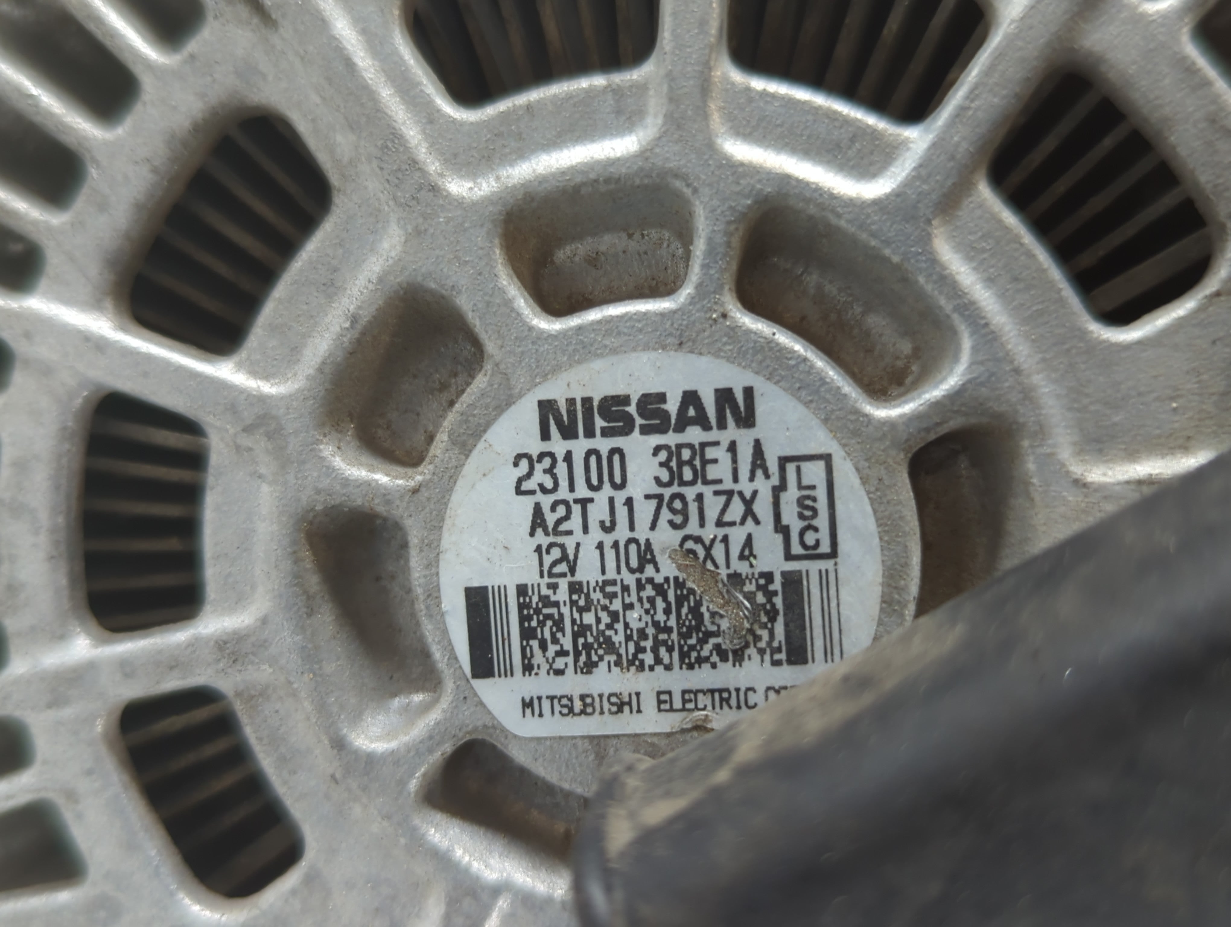 2012-2019 Nissan Versa Alternator Replacement Generator Charging Assembly Engine OEM P/N:23100 3BE1A Fits OEM Used Auto Parts - Oemusedautoparts1.com
