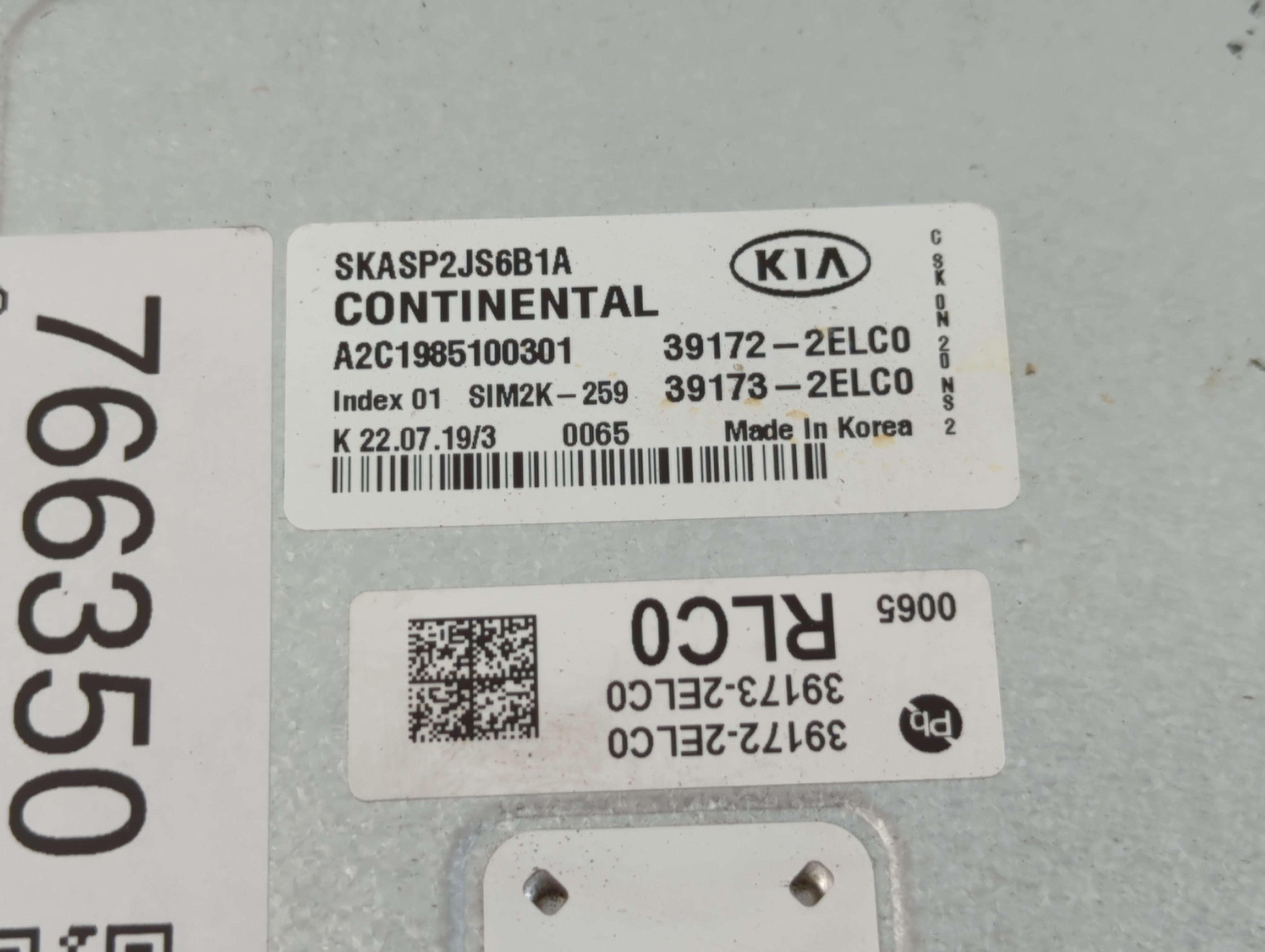 2020-2021 Kia Soul PCM Engine Control Computer ECU ECM PCU OEM P/N:39172-2ELC0 Fits Fits 2020 2021 OEM Used Auto Parts - Oemusedautoparts1.com
