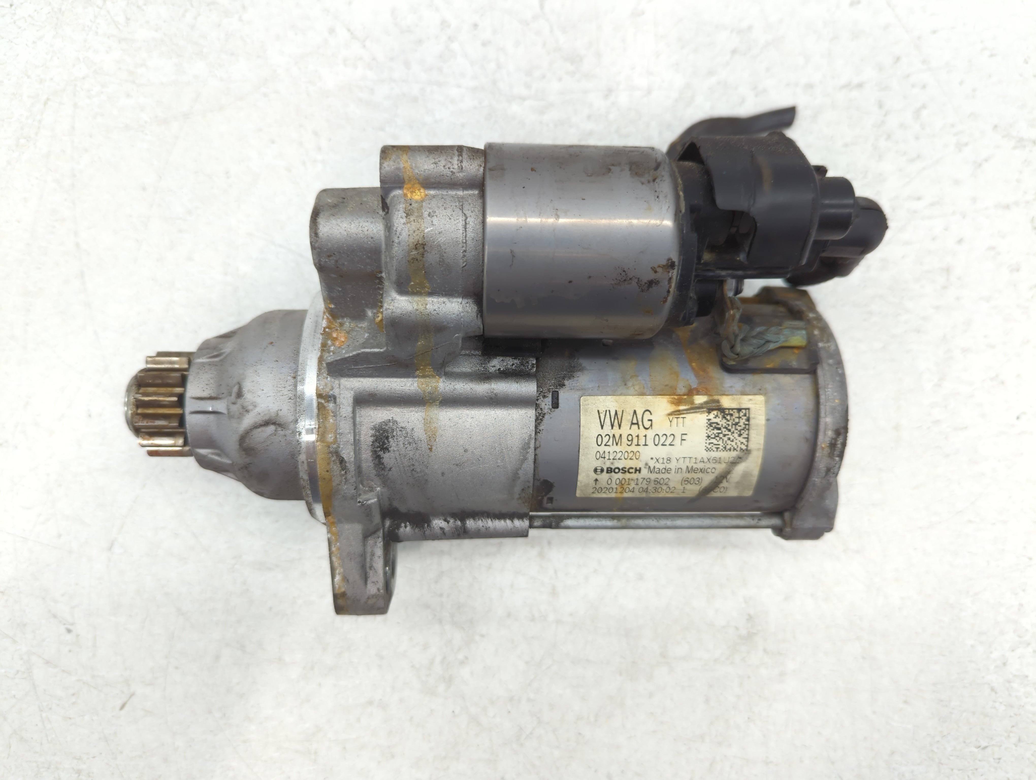 2018-2022 Volkswagen Tiguan Car Starter Motor Solenoid OEM P/N:02M 911 022 F Fits Fits 2018 2019 2020 2021 2022 OEM Used Auto Parts - Oemusedautoparts1.com
