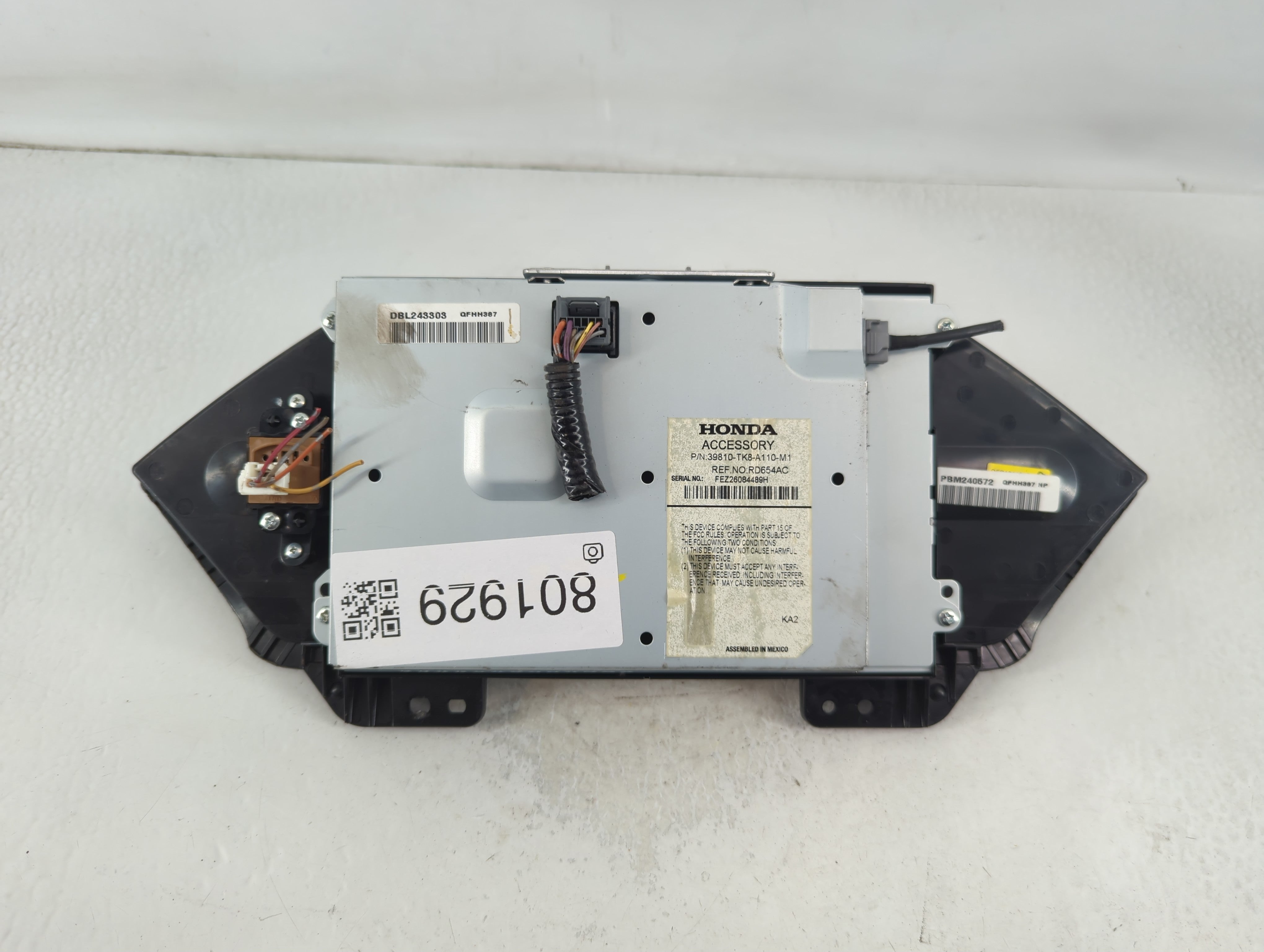 2015 Honda Odyssey Radio AM FM Cd Player Receiver Replacement P/N:39810-TKB-A110-M1 Fits OEM Used Auto Parts - Oemusedautoparts1.com