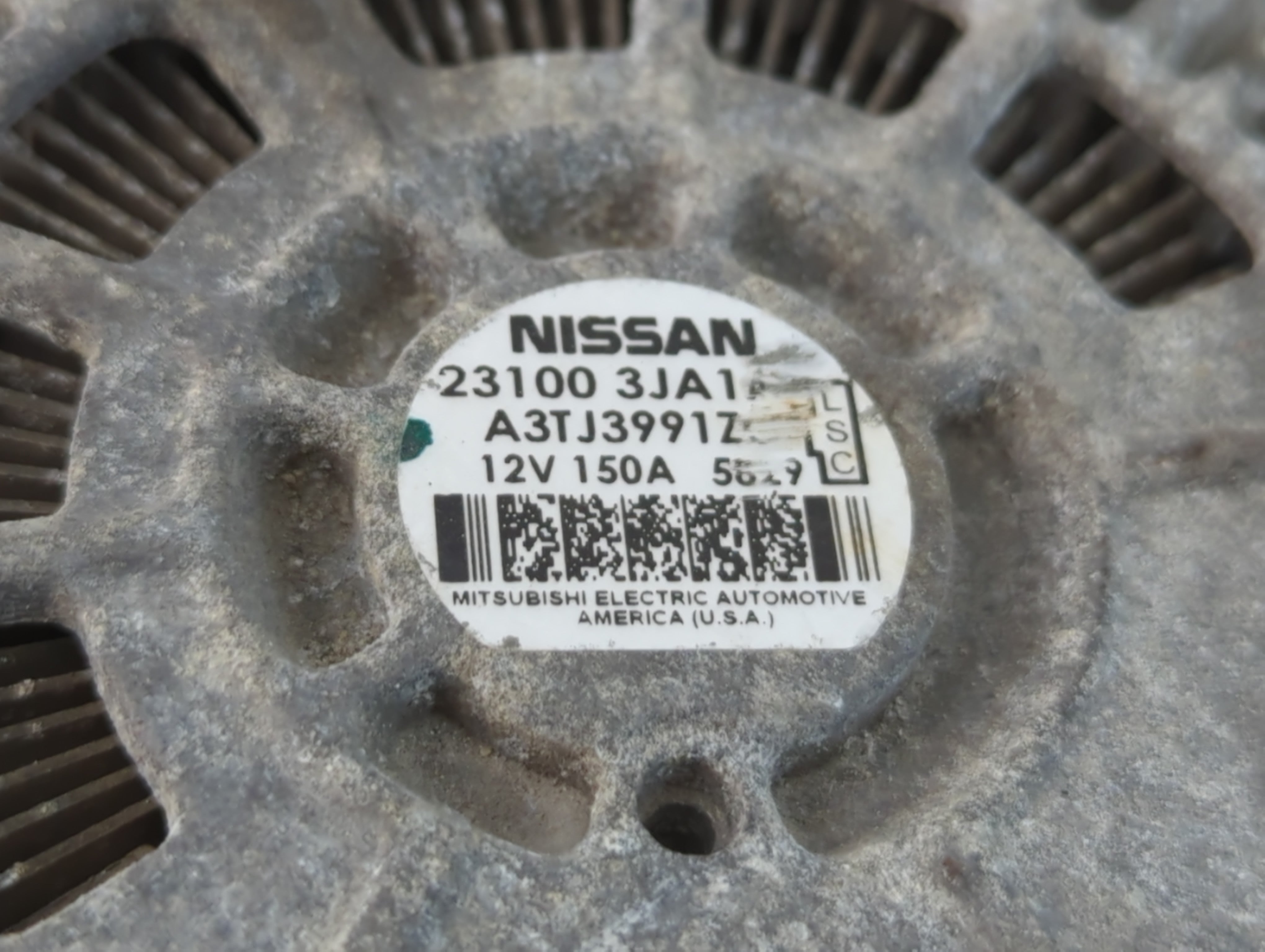 2013-2016 Nissan Pathfinder Alternator Replacement Generator Charging Assembly Engine OEM P/N:23100 3JA1A Fits OEM Used Auto Parts - Oemusedautoparts1.com