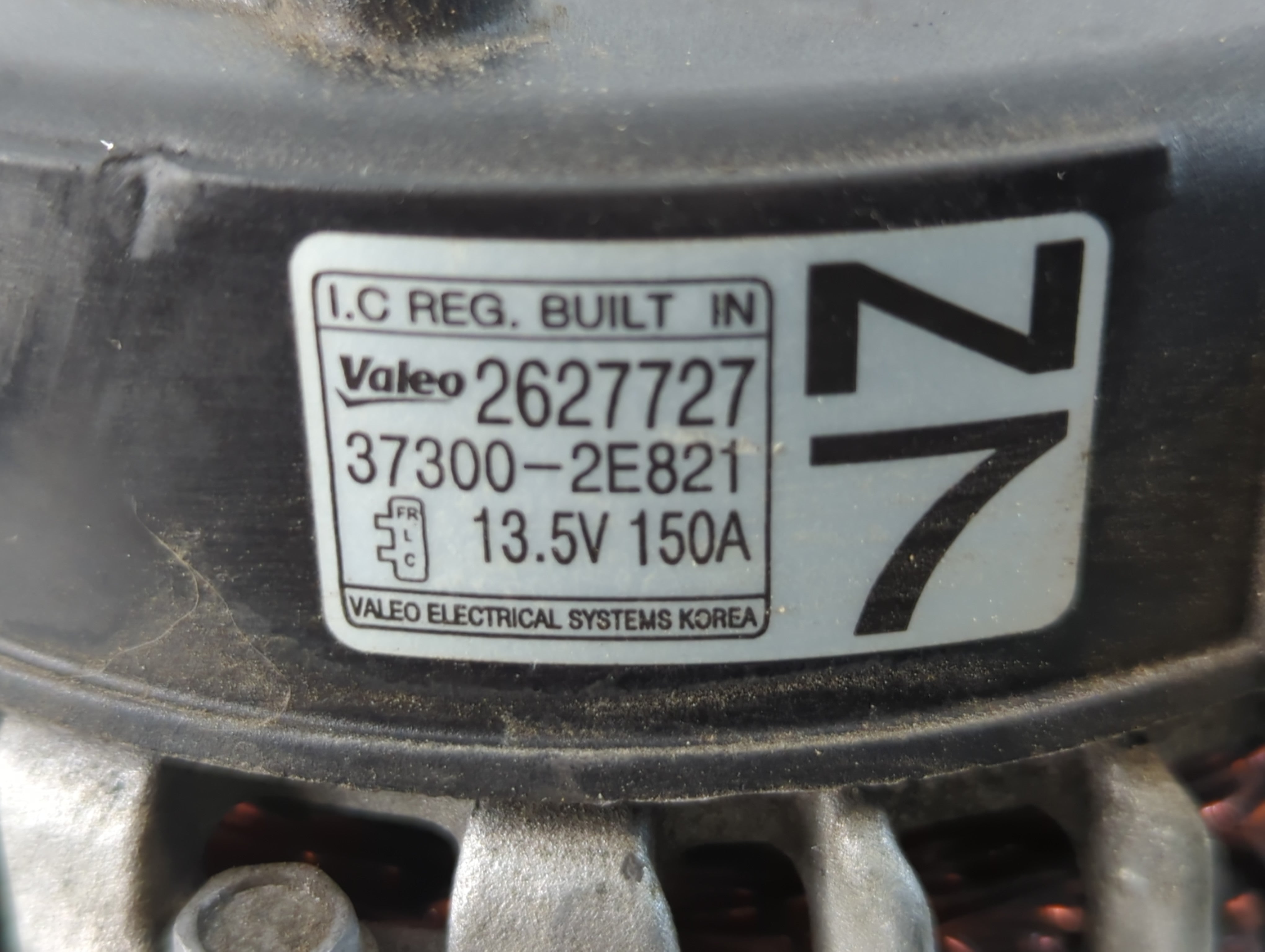 2018-2021 Hyundai Kona Alternator Replacement Generator Charging Assembly Engine OEM P/N:37300-2E821 Fits OEM Used Auto Parts - Oemusedautoparts1.com
