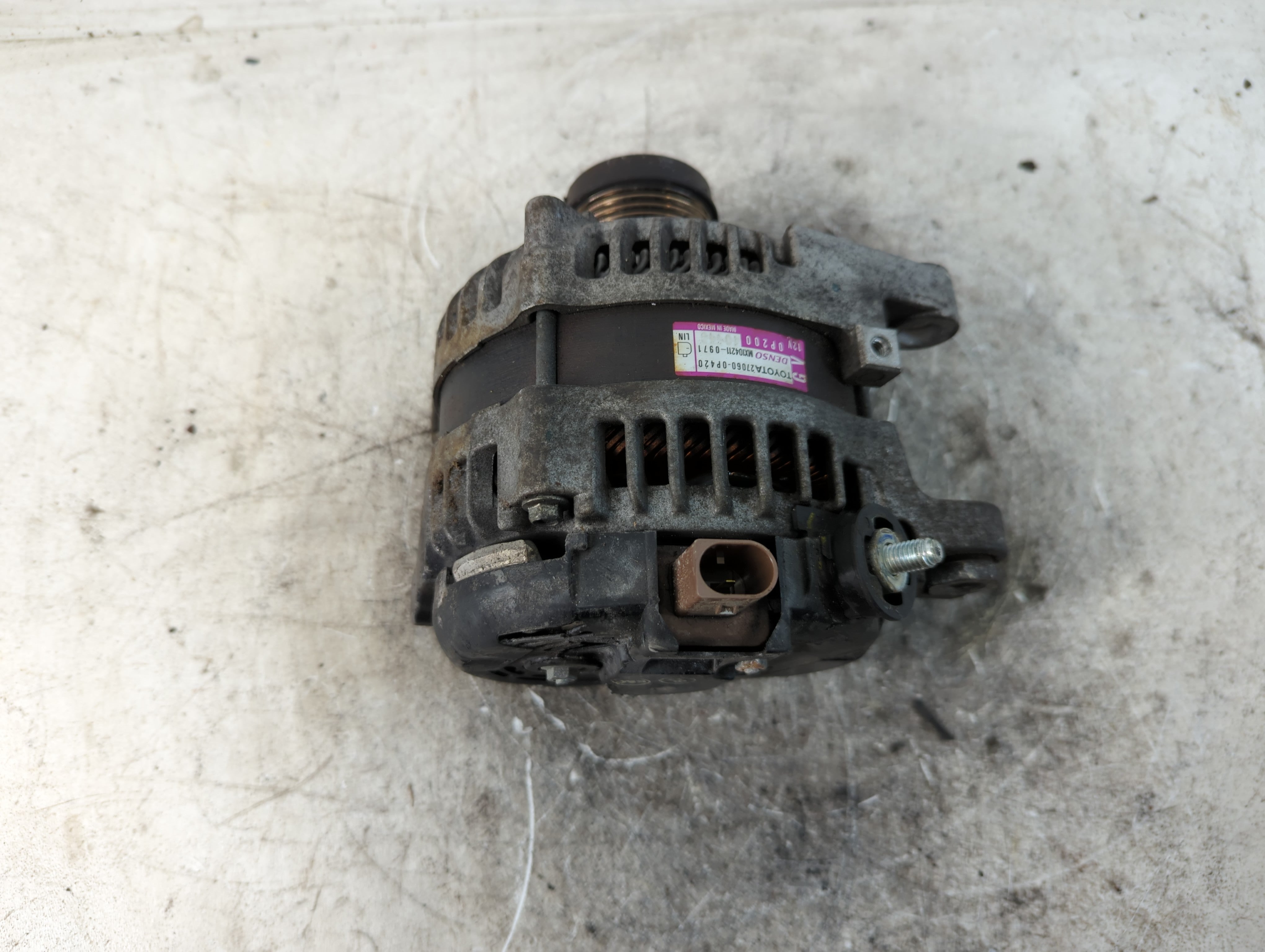 2017-2020 Toyota Sienna Alternator Replacement Generator Charging Assembly Engine OEM P/N:MX104211-0971 27060-0P420 Fits OEM Used Auto Parts - Oemusedautoparts1.com