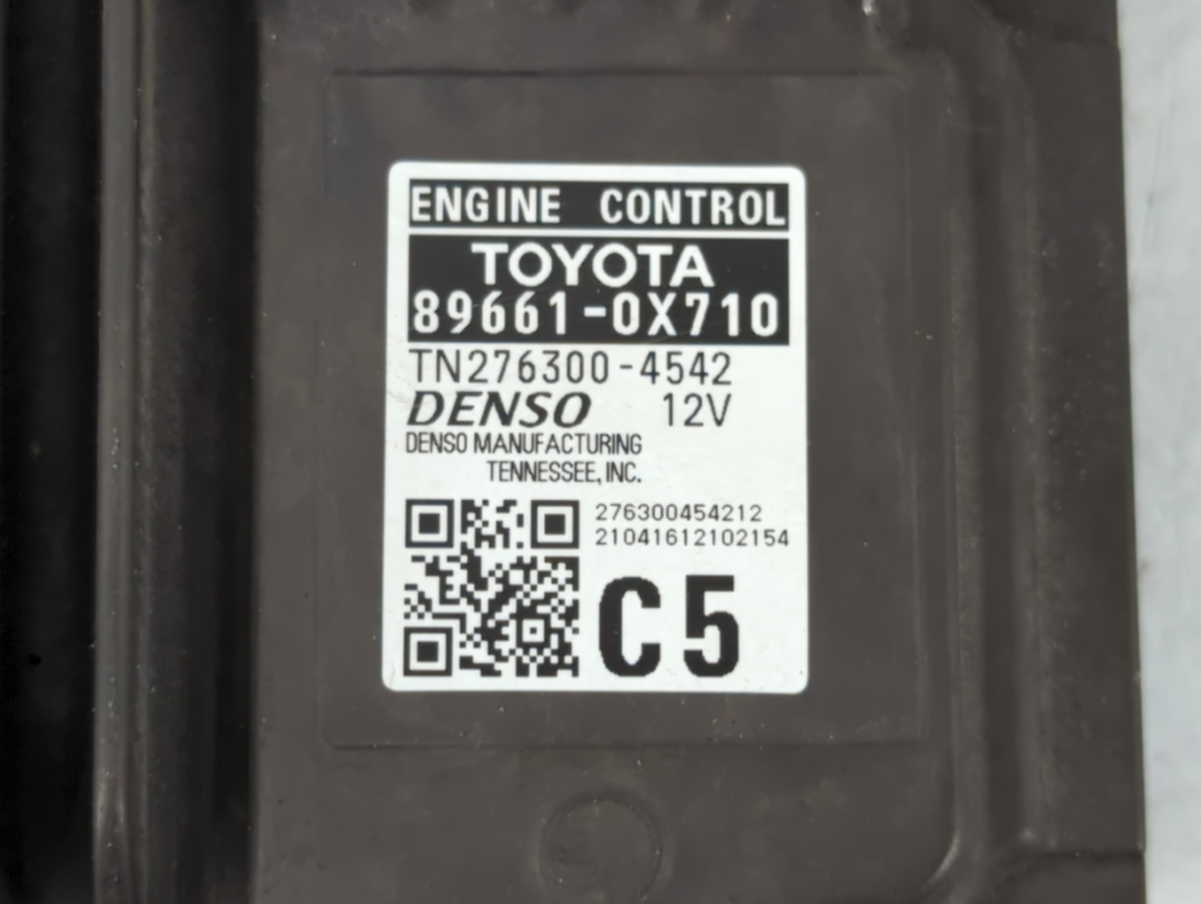 2020-2022 Toyota Camry PCM Engine Control Computer ECU ECM PCU OEM P/N:TN276300-4542 89661-0X710 Fits Fits 2020 2021 2022 OEM Used Auto Parts - Oemusedautoparts1.com