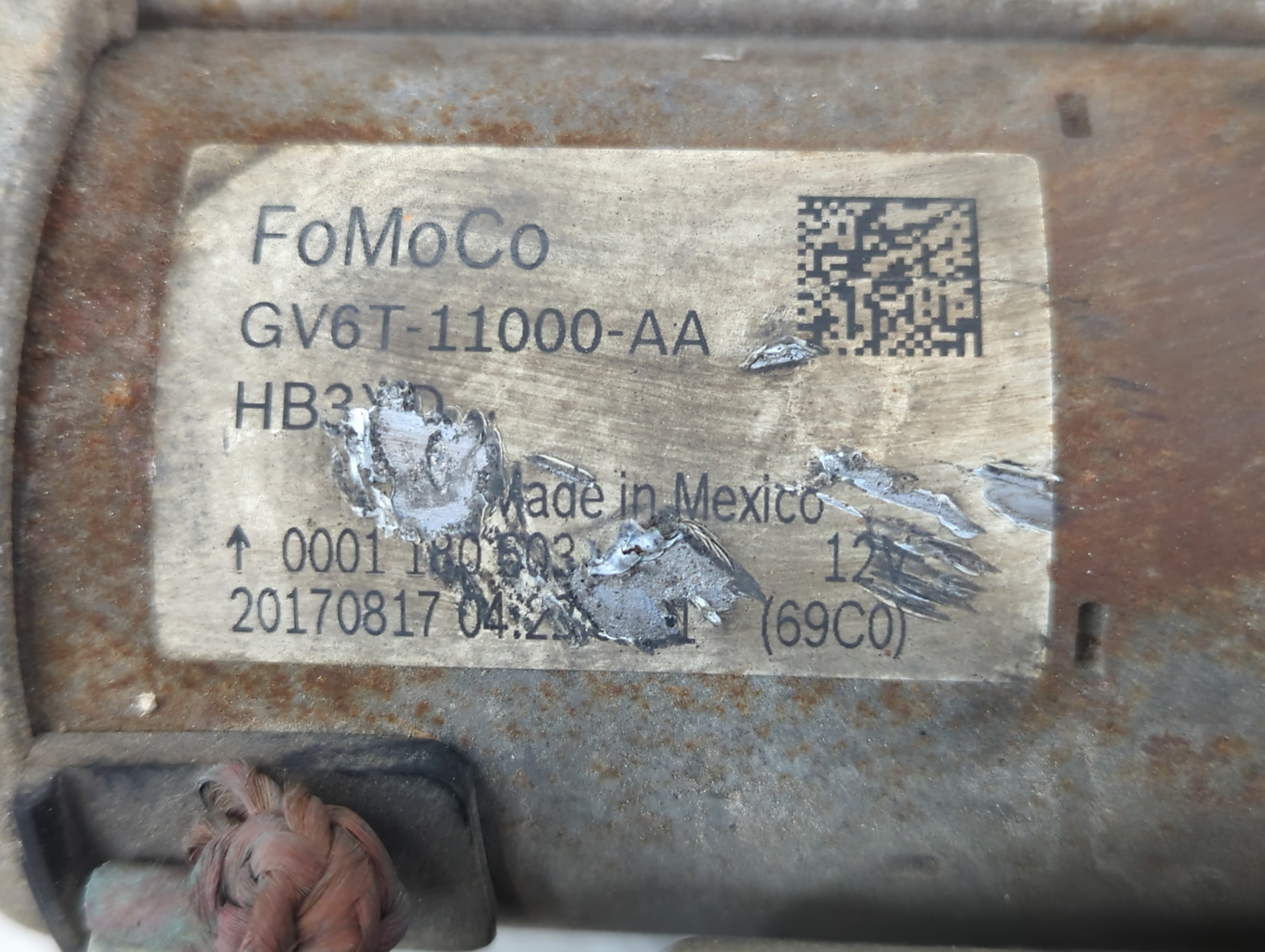 2017-2019 Ford Escape Car Starter Motor Solenoid OEM P/N:GV6T-11000-AA Fits Fits 2017 2018 2019 2020 2021 2022 OEM Used Auto Parts - Oemusedautoparts1.com