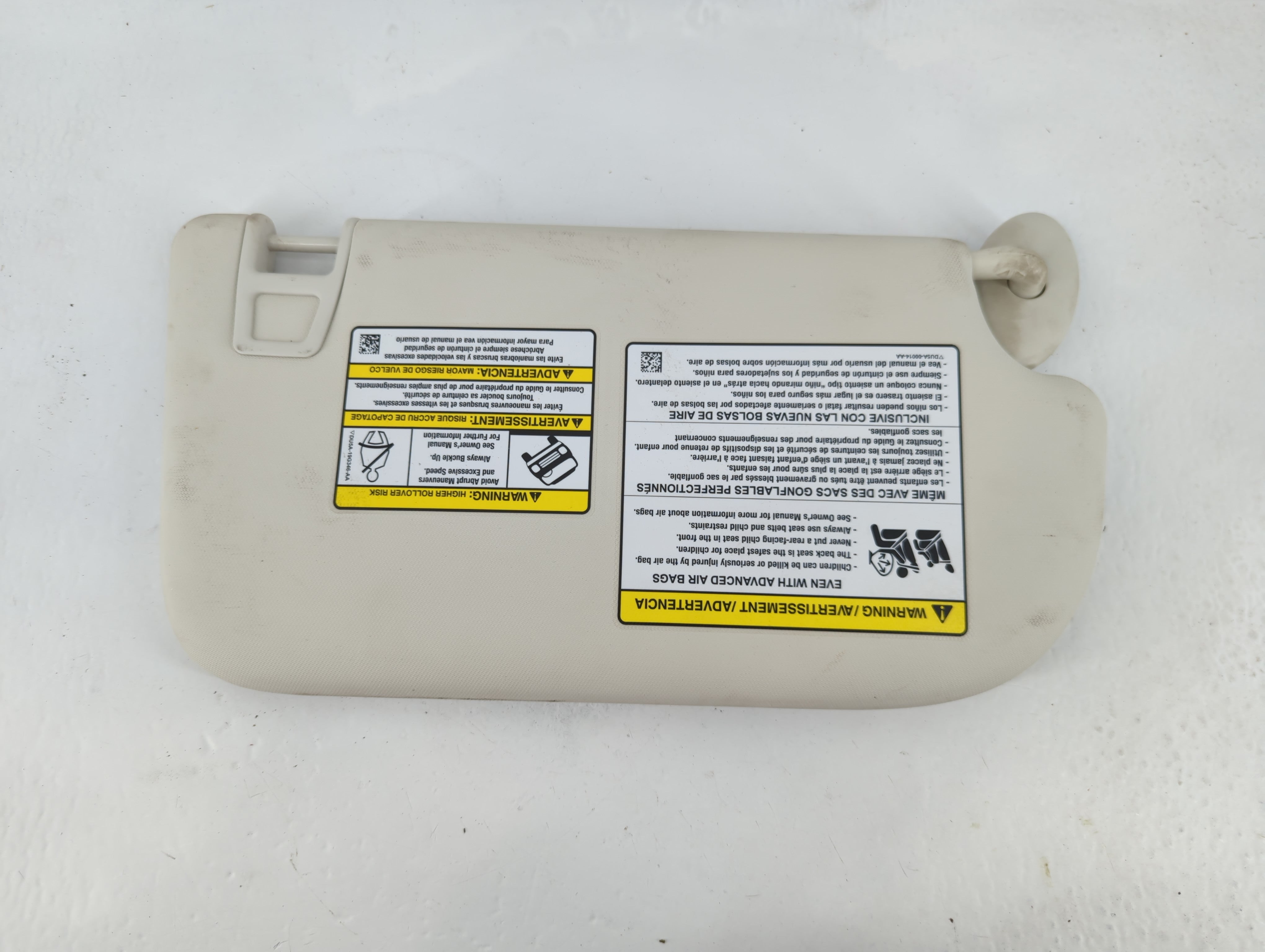 2013-2019 Ford Escape Sun Visor Shade Replacement Driver Left Mirror Fits Fits 2013 2014 2015 2016 2017 2018 2019 OEM Used Auto Parts - Oemusedautoparts1.com