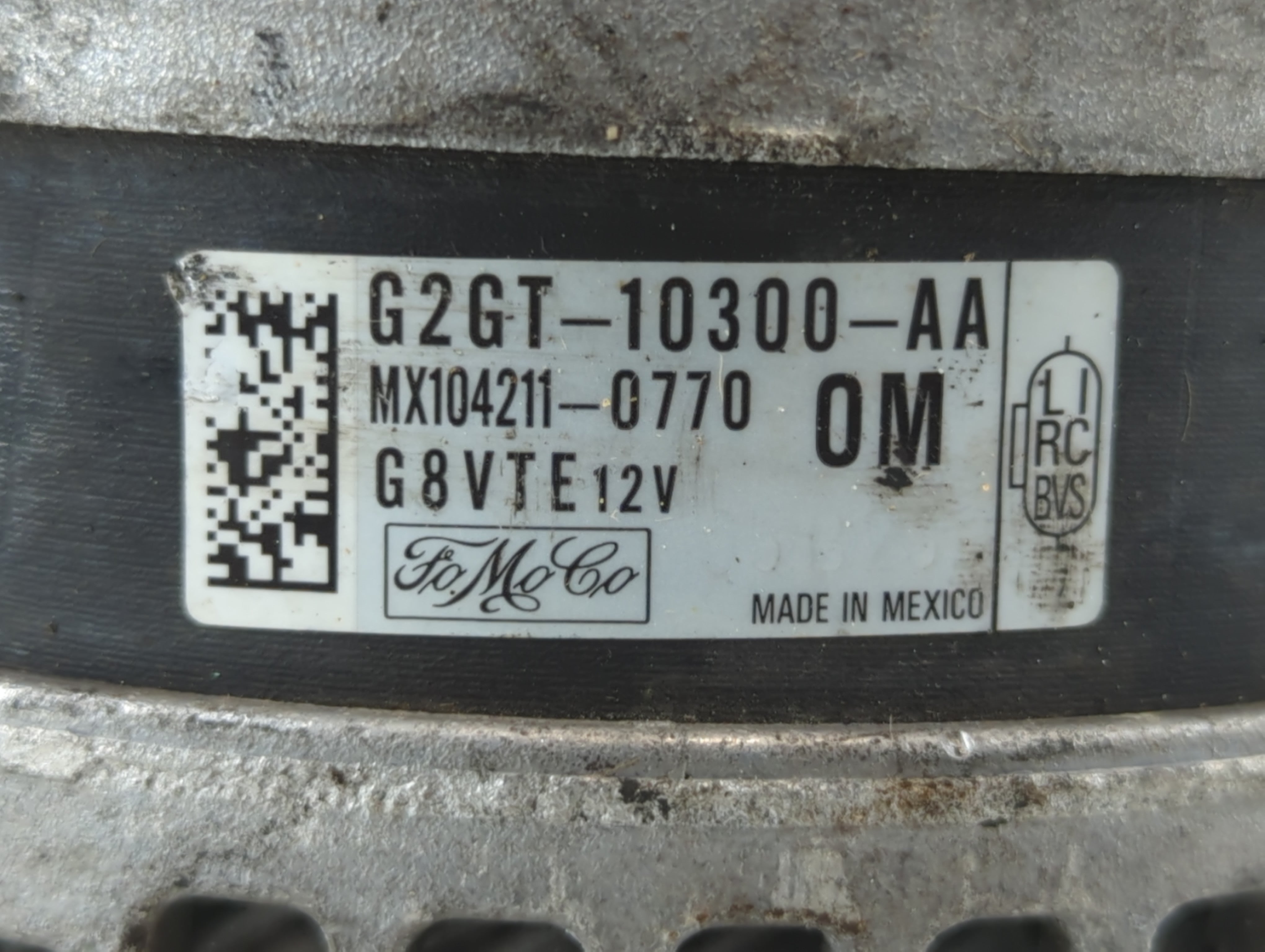 2013-2020 Ford Fusion Alternator Replacement Generator Charging Assembly Engine OEM P/N:G2GT-10300-AA Fits OEM Used Auto Parts - Oemusedautoparts1.com