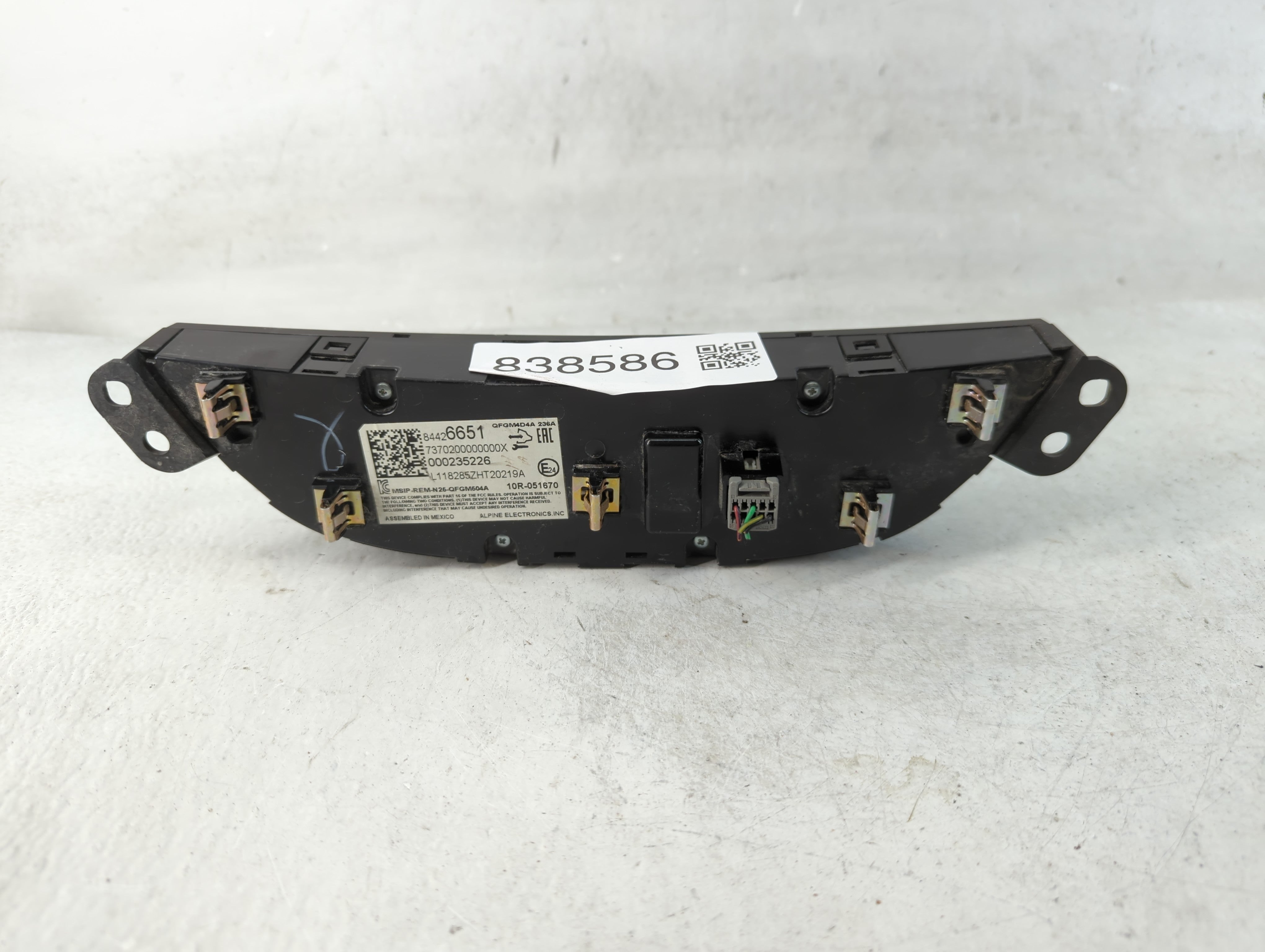 2018-2021 Chevrolet Malibu Climate Control Module Temperature AC/Heater Replacement P/N:84426651 Fits Fits 2018 2019 2020 2021 OEM Used Auto Parts - Oemusedautoparts1.com
