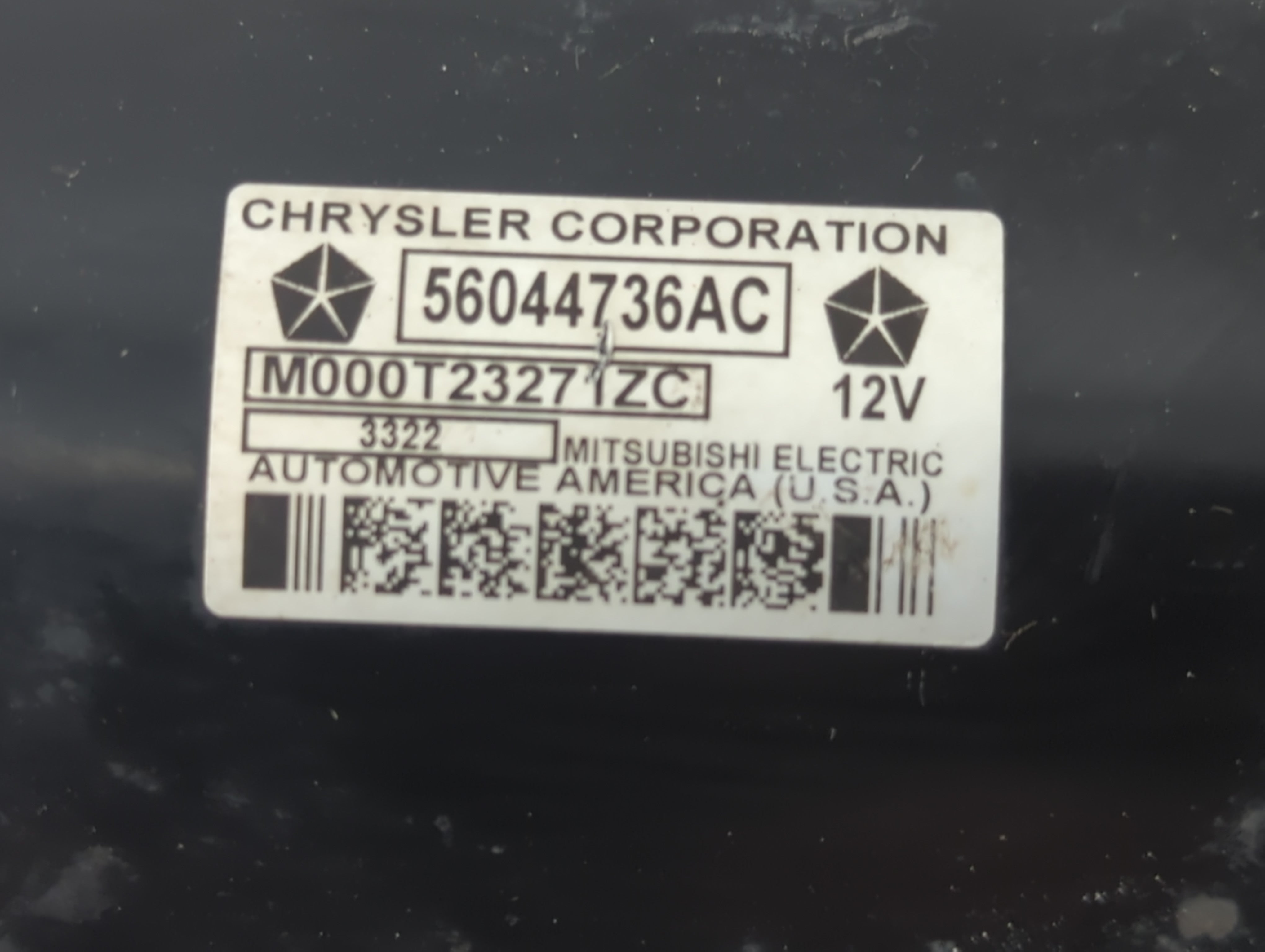 2005-2021 Jeep Grand Cherokee Car Starter Motor Solenoid OEM P/N:M000T23271ZC 56044736AC Fits OEM Used Auto Parts - Oemusedautoparts1.com