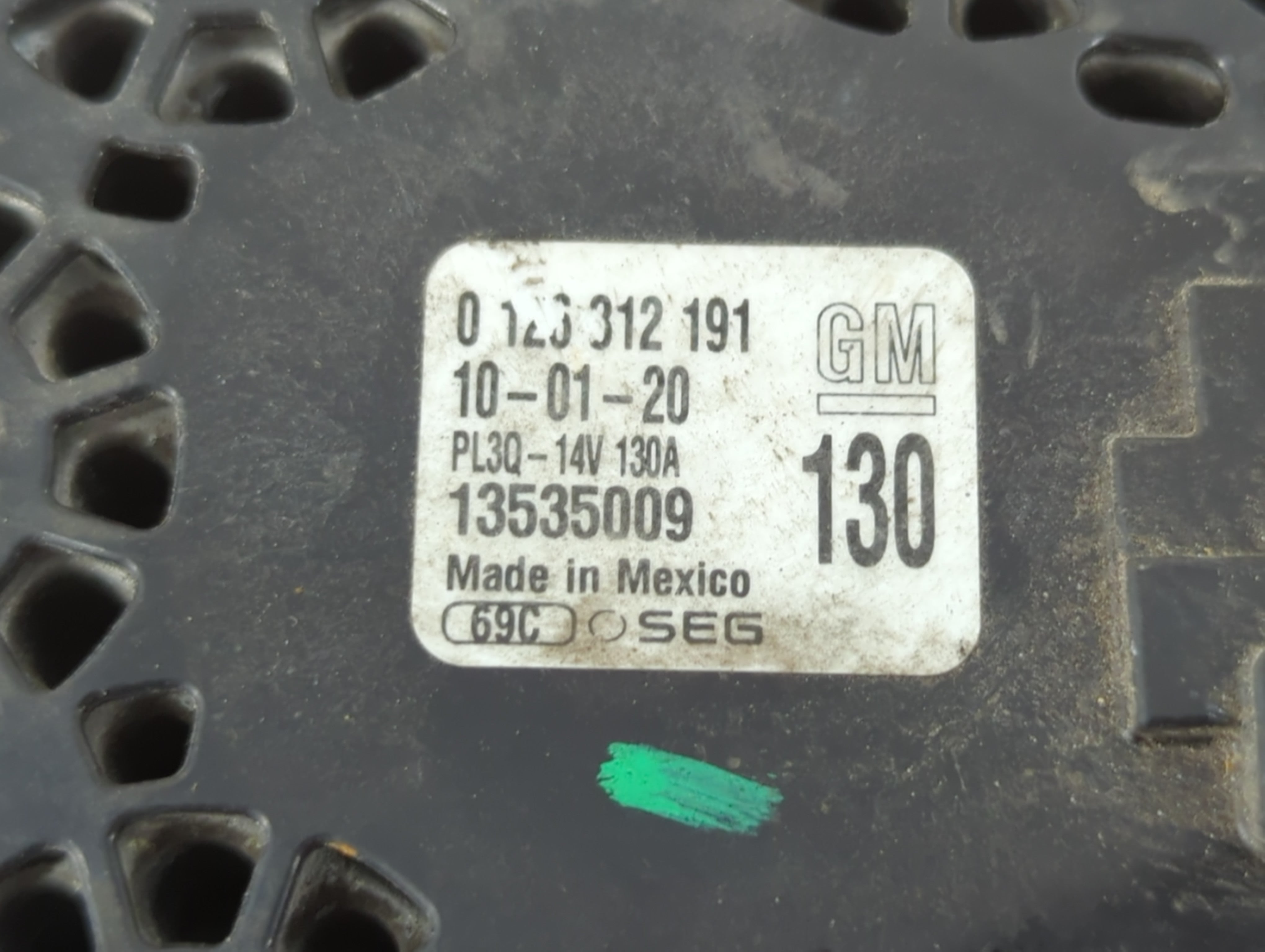2018-2022 Chevrolet Equinox Alternator Replacement Generator Charging Assembly Engine OEM P/N:0 123 312 191 13535009 Fits OEM Used Auto Parts - Oemusedautoparts1.com