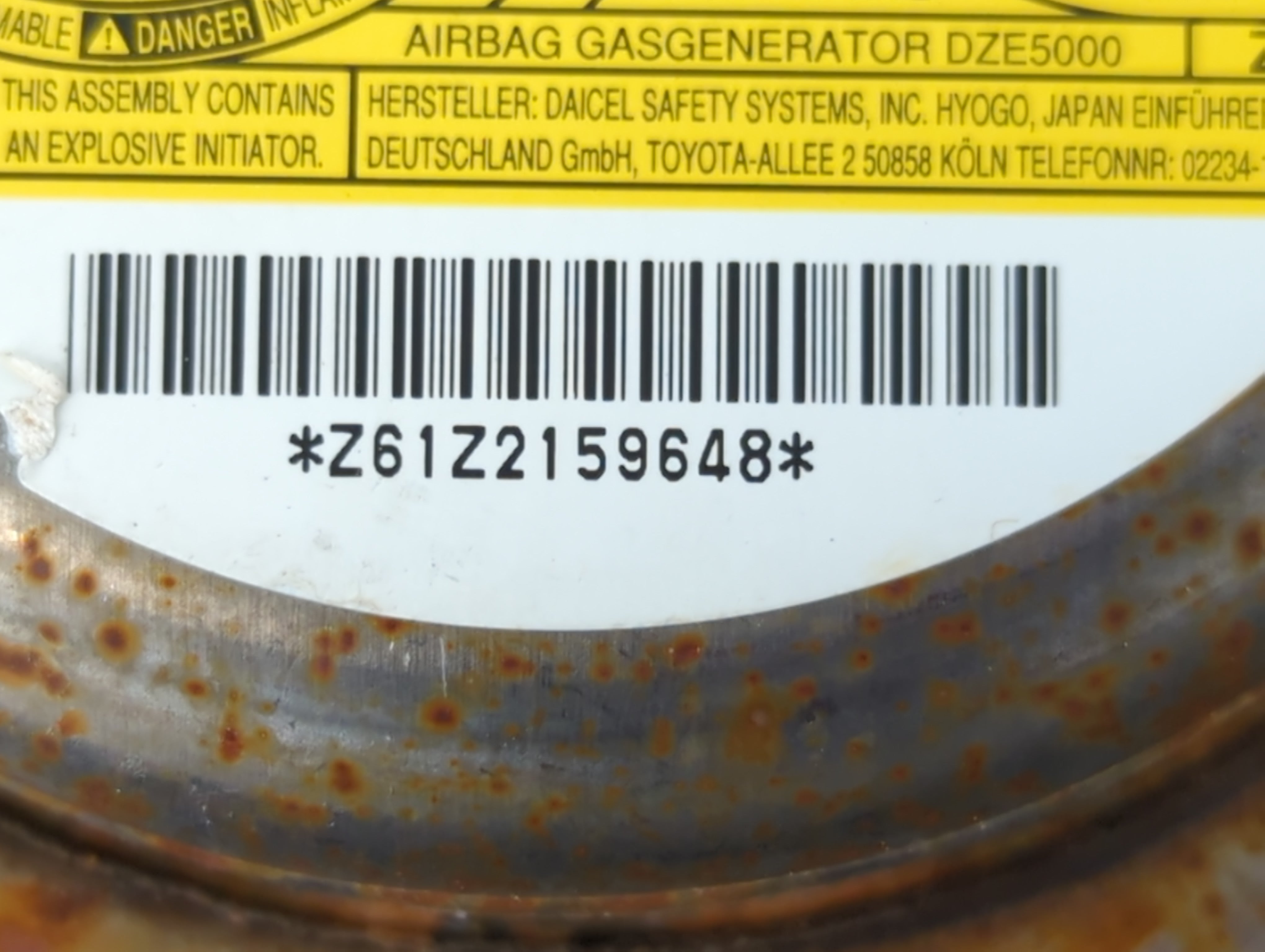 2013-2015 Lexus Es350 Air Bag Driver Left Steering Wheel Mounted Fits Fits 2013 2014 2015 OEM Used Auto Parts - Oemusedautoparts1.com