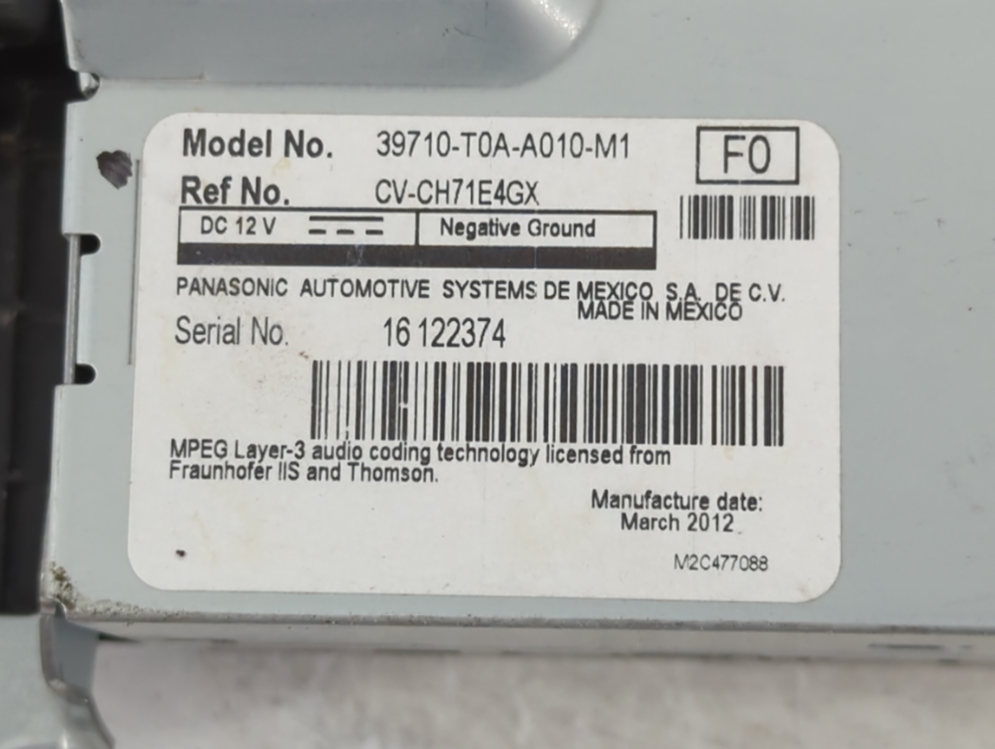 2012-2014 Honda Cr-v Information Display Screen - Oemusedautoparts1.com