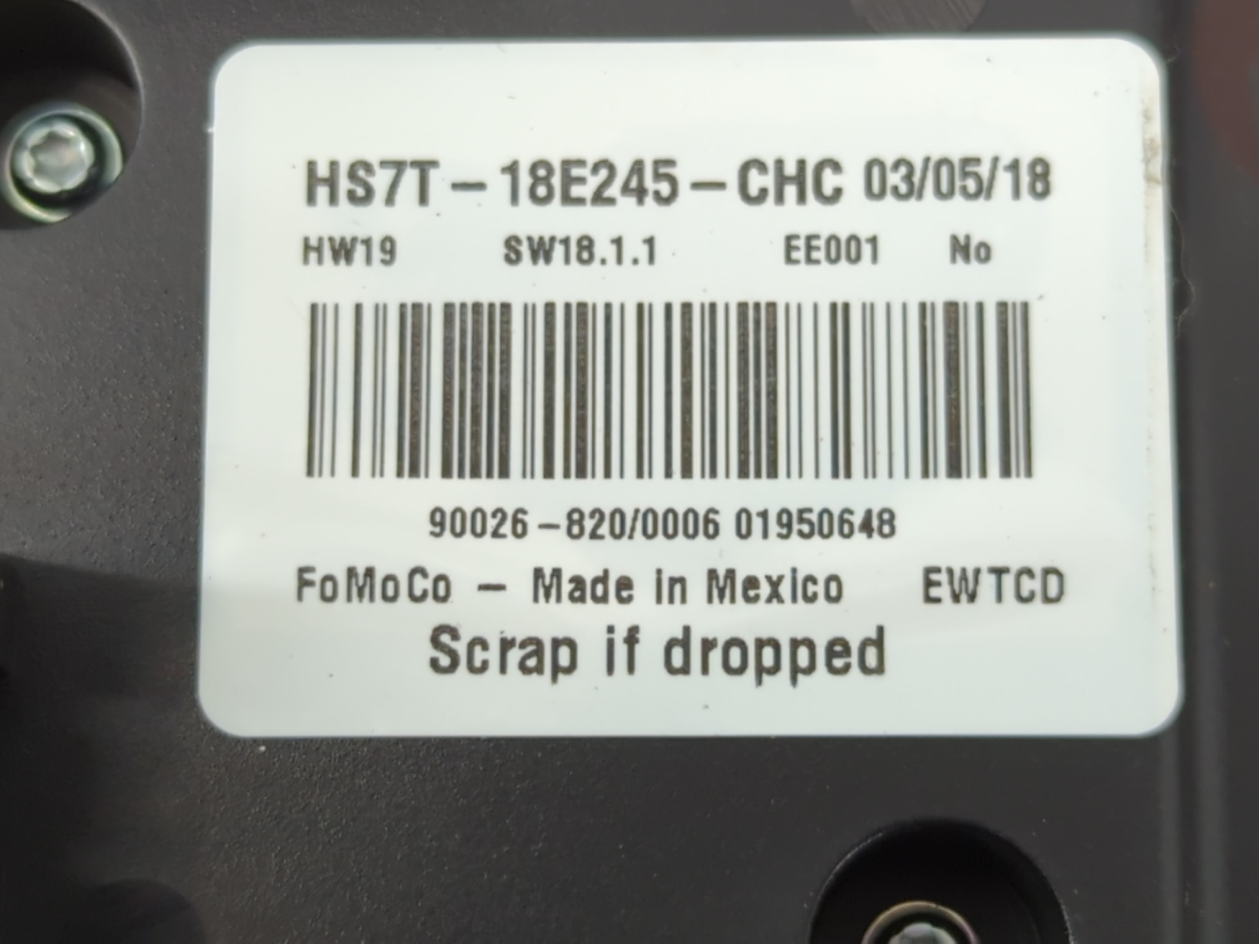 2016-2020 Ford Fusion Radio AM FM Cd Player Receiver Replacement P/N:HS7T-18E245-CHC Fits Fits 2016 2017 2018 2019 2020 OEM Used Auto Parts - Oemusedautoparts1.com