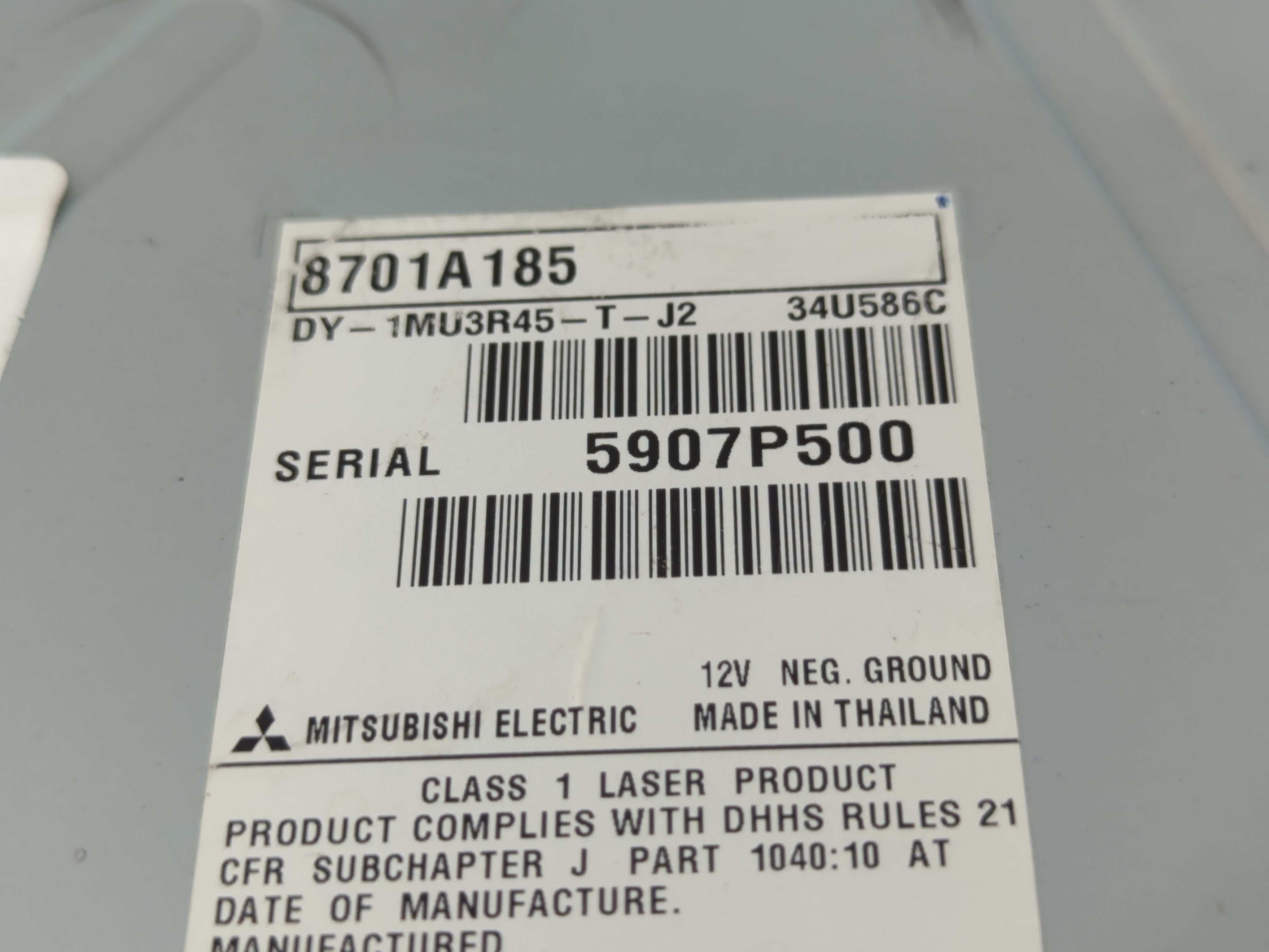 2016 Mitsubishi Lancer Radio AM FM Cd Player Receiver Replacement P/N:8701A185 Fits OEM Used Auto Parts - Oemusedautoparts1.com