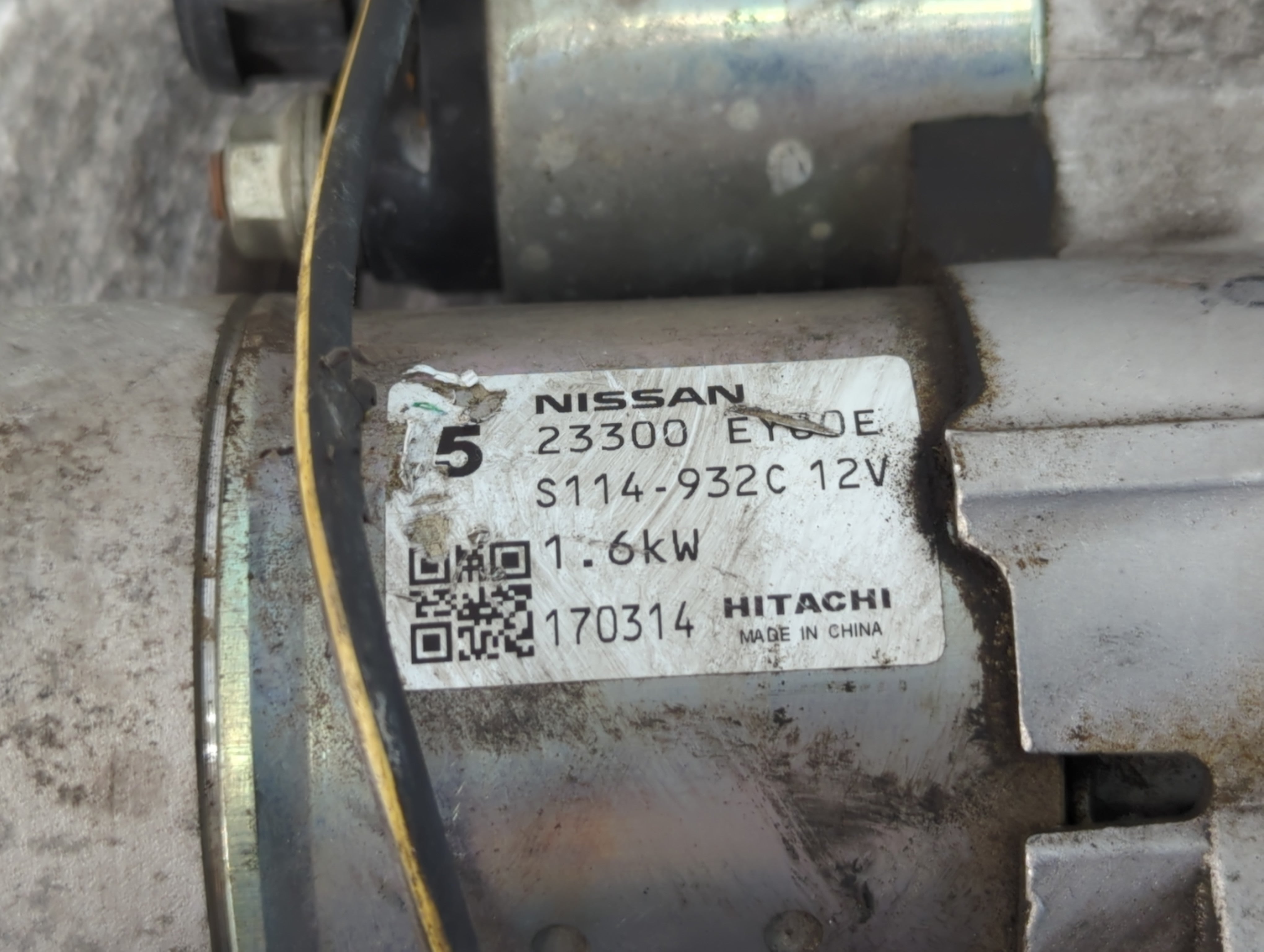 2014-2020 Infiniti Q50 Car Starter Motor Solenoid OEM P/N:S114-932C 12V 23300 EY00E Fits OEM Used Auto Parts - Oemusedautoparts1.com
