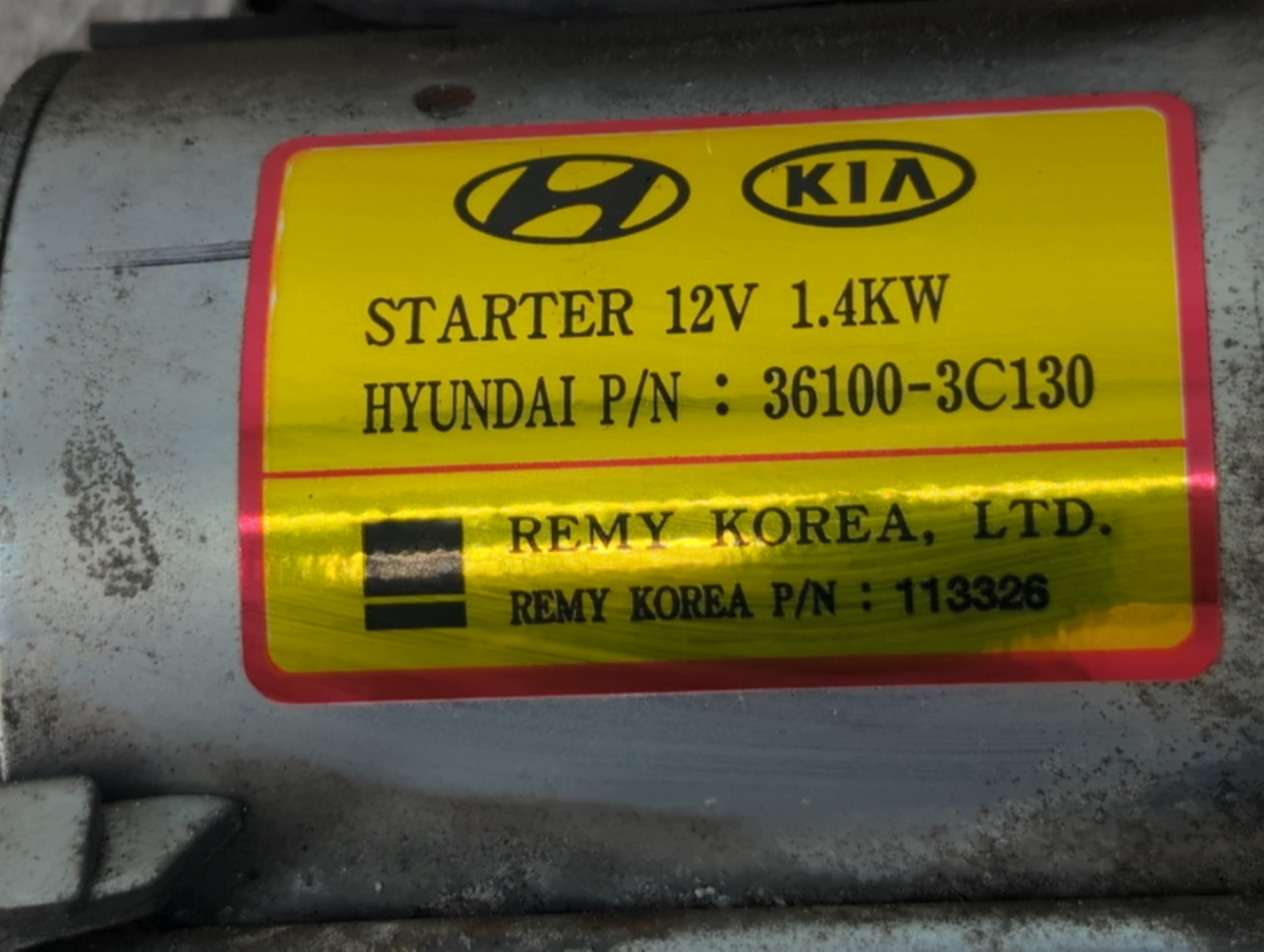 2006 Hyundai Sonata Car Starter Motor Solenoid OEM P/N:36100-3C130 Fits OEM Used Auto Parts - Oemusedautoparts1.com