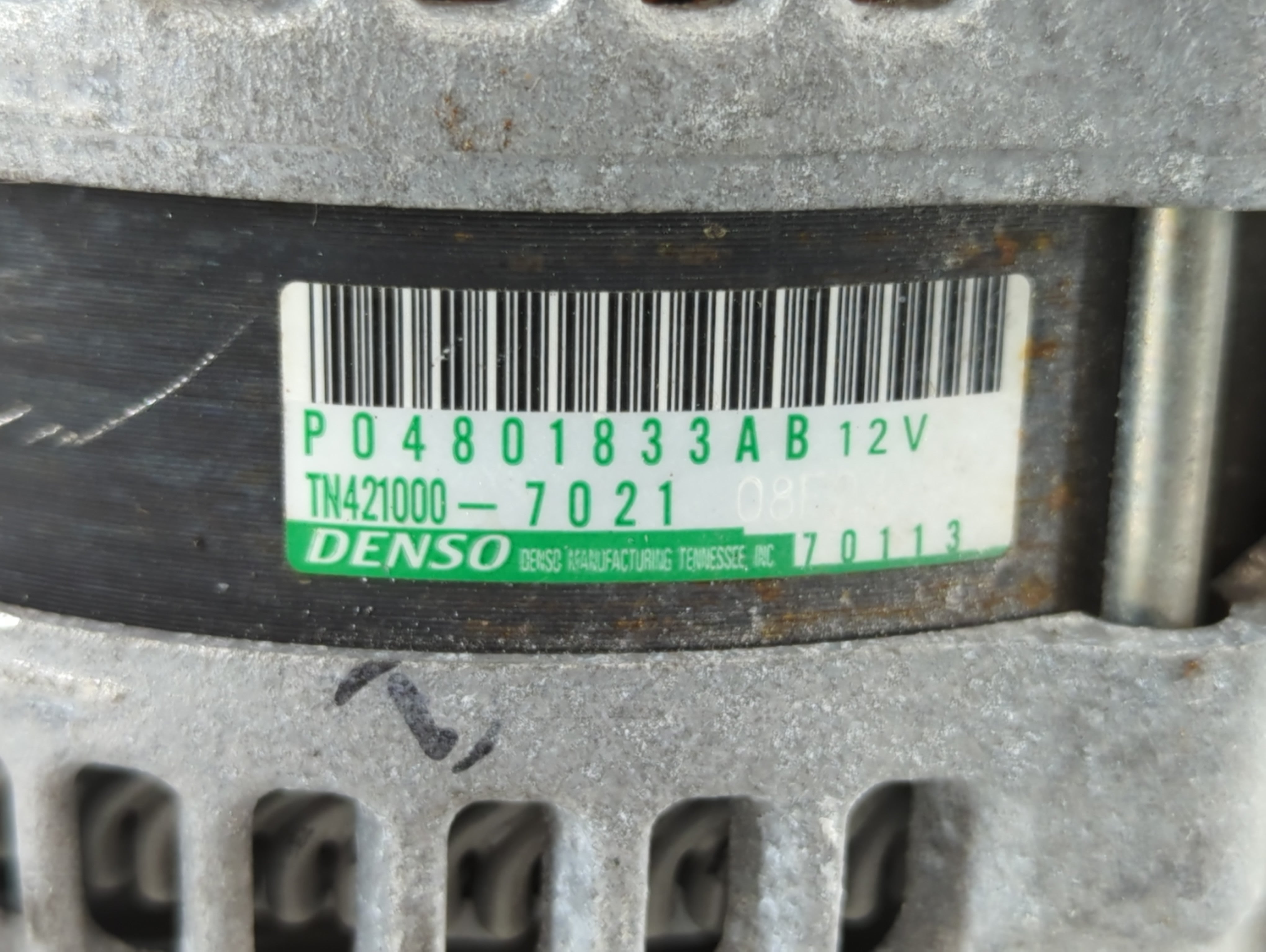 2011-2022 Dodge Charger Alternator Replacement Generator Charging Assembly Engine OEM P/N:TN421000-7021 P0480183AB Fits OEM Used Auto Parts - Oemusedautoparts1.com