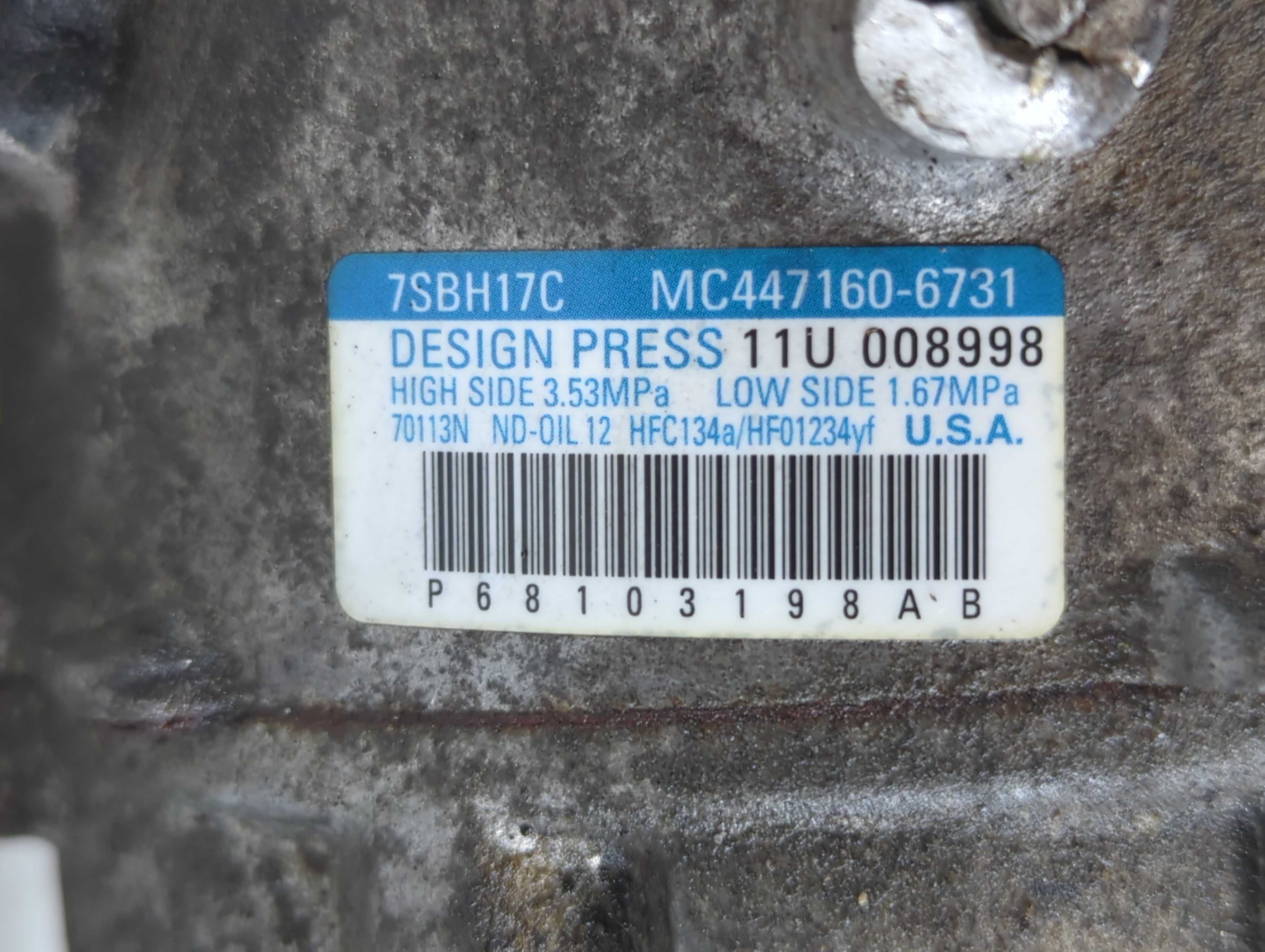 2014-2022 Jeep Cherokee Air Conditioning A/c Ac Compressor Oem - Oemusedautoparts1.com