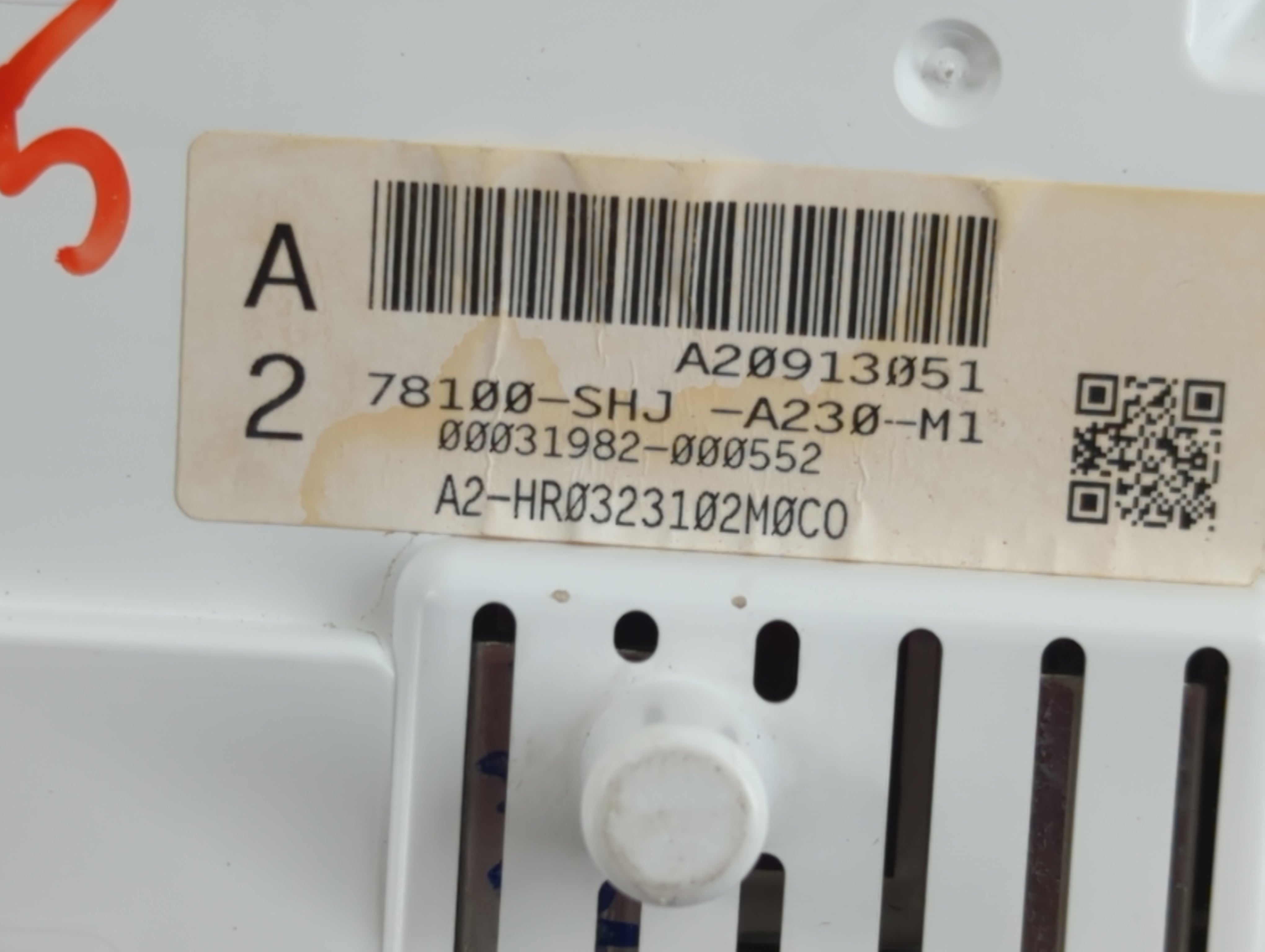 2005-2010 Honda Odyssey Instrument Cluster Speedometer Gauges P/N:A20913051 78100-SHJ-A230-M1 Fits OEM Used Auto Parts - Oemusedautoparts1.com