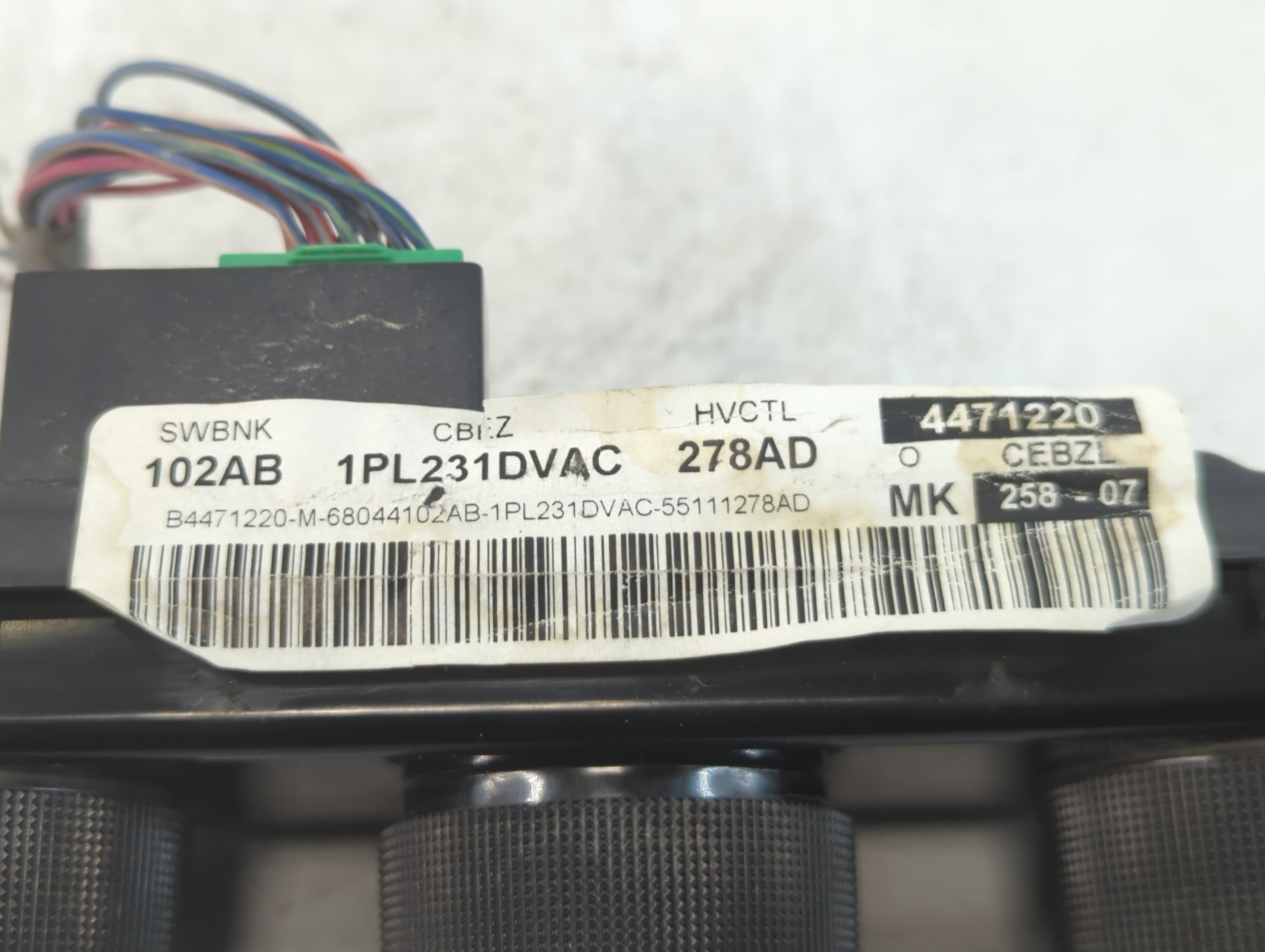2011-2017 Jeep Patriot Climate Control Module Temperature AC/Heater Replacement P/N:278AD 1PL231DVAC Fits OEM Used Auto Parts - Oemusedautoparts1.com