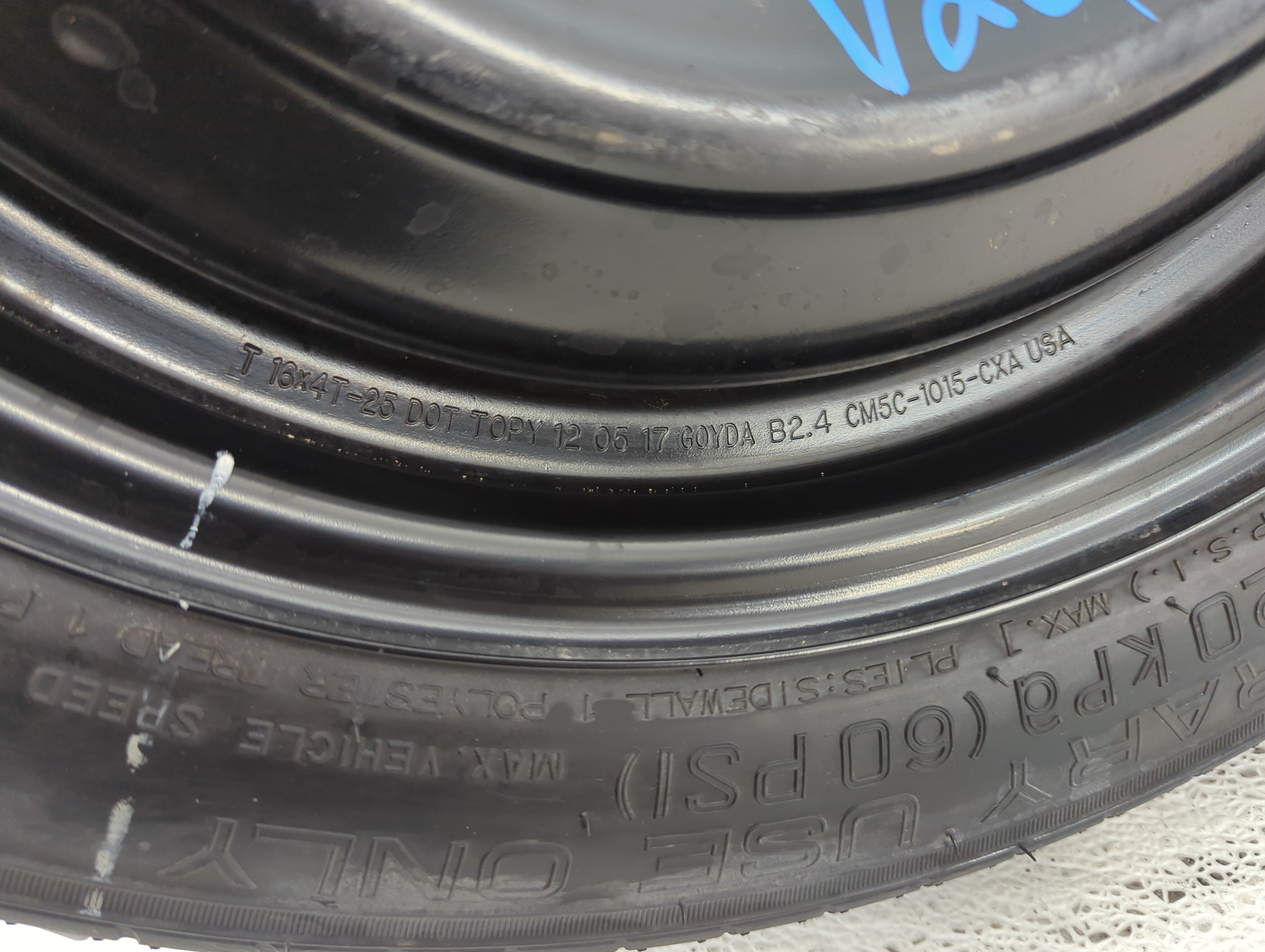 2019-2022 Chevrolet Malibu Spare Donut Tire Wheel Rim Oem - Oemusedautoparts1.com
